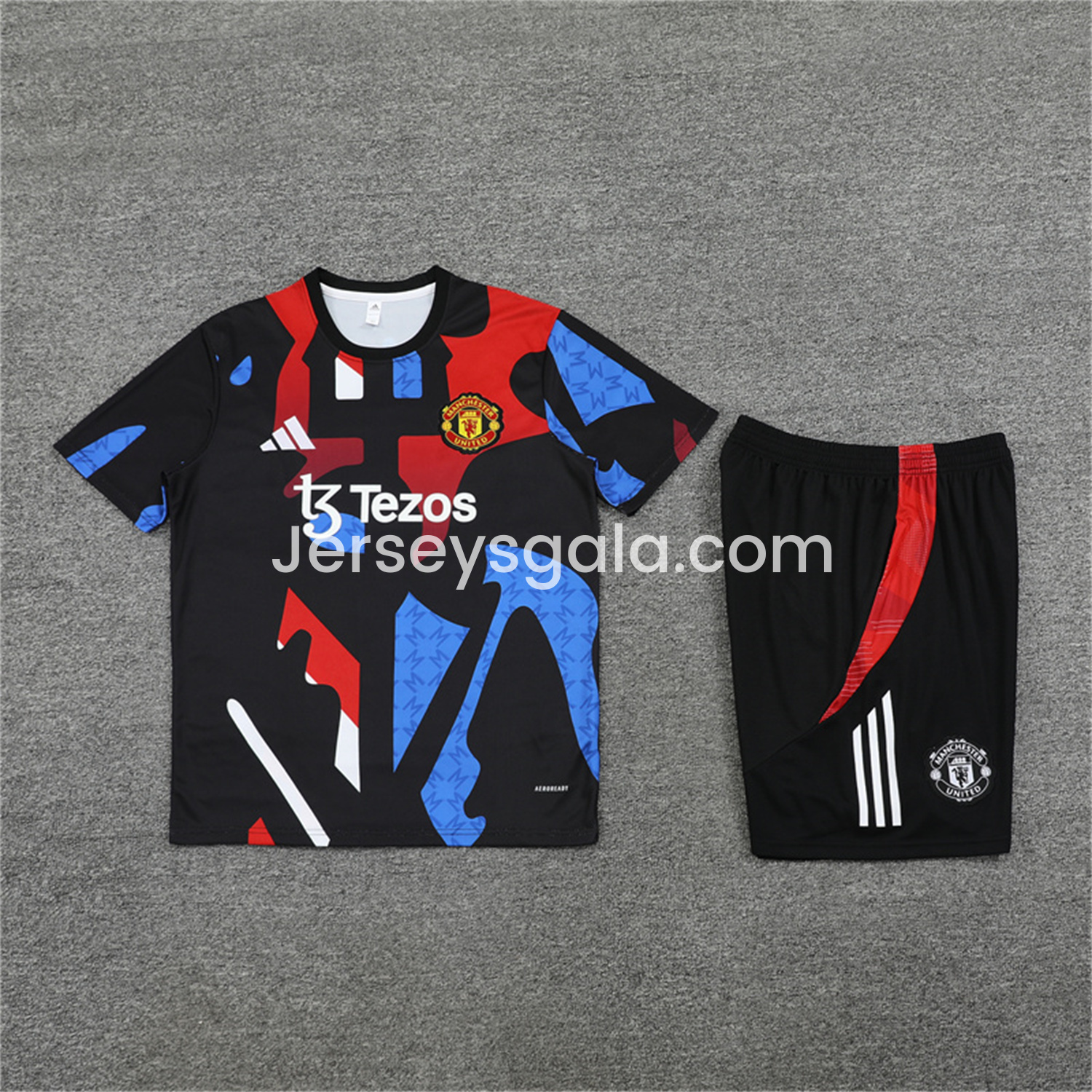 Manchester United 24-25 Pre-Match Short-Sleeve Training Set - Camouflage - SOCCERDEALSHOP