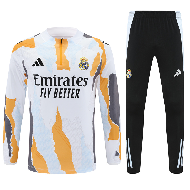 Real Madrid 2025 Long Sleeve Training Set - Three Color Mixing - SOCCERDEALSHOP