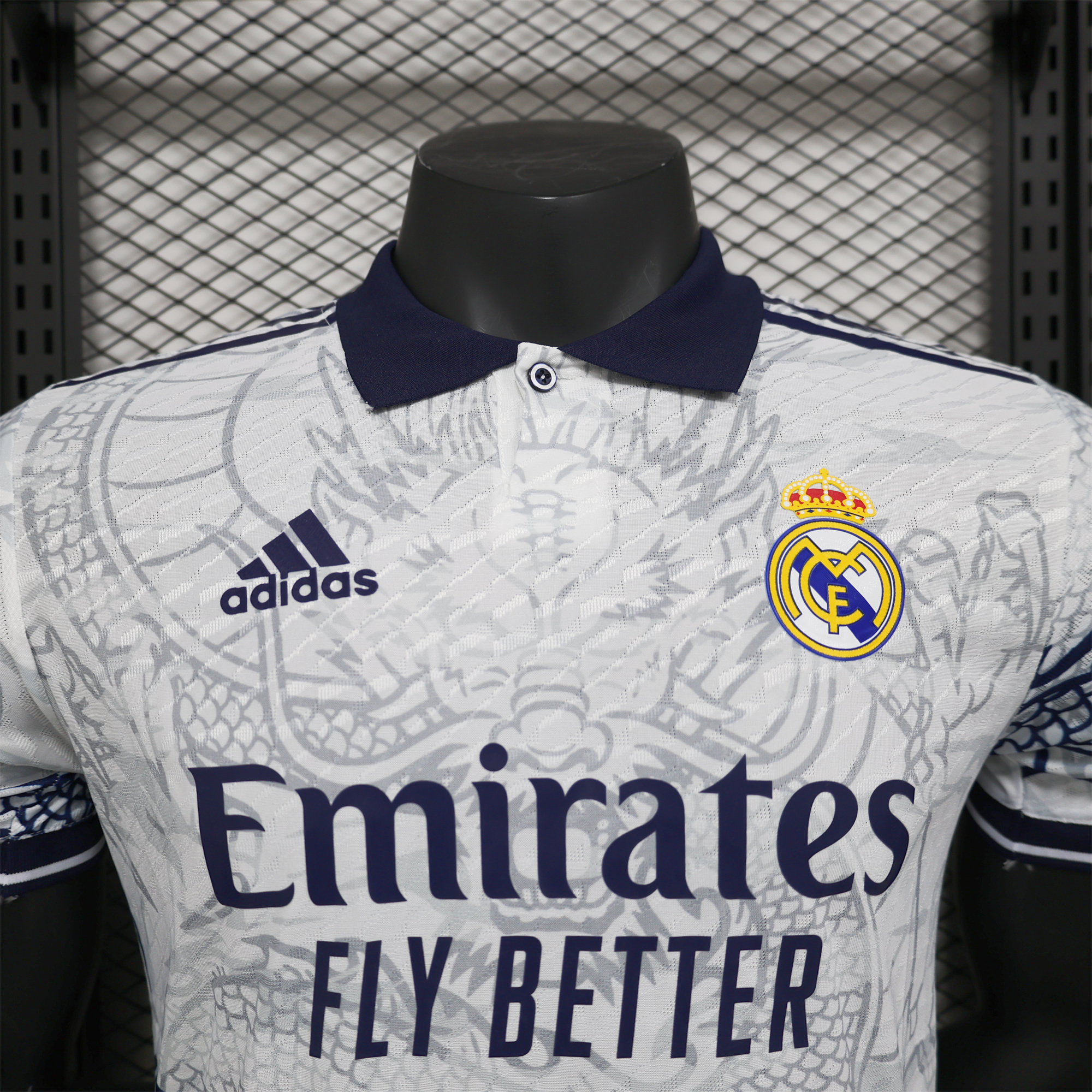 Real Madrid 24-25 Black Dragons Pattern White Special Edition Jersey - Player Version - SOCCERDEALSHOP