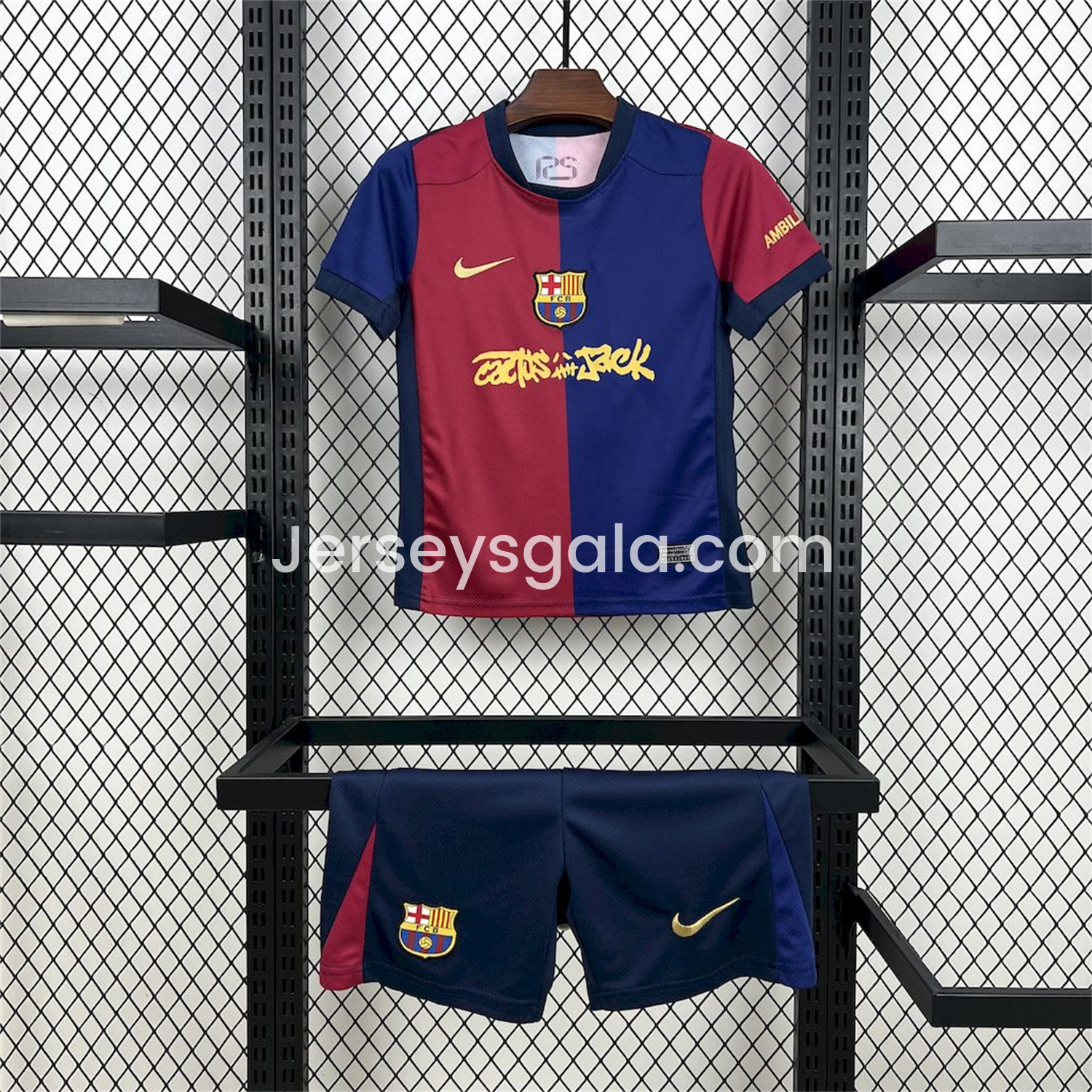 B.A.R.S.A x Travis Scott New 24-25 Home Kids Kit - SOCCERDEALSHOP