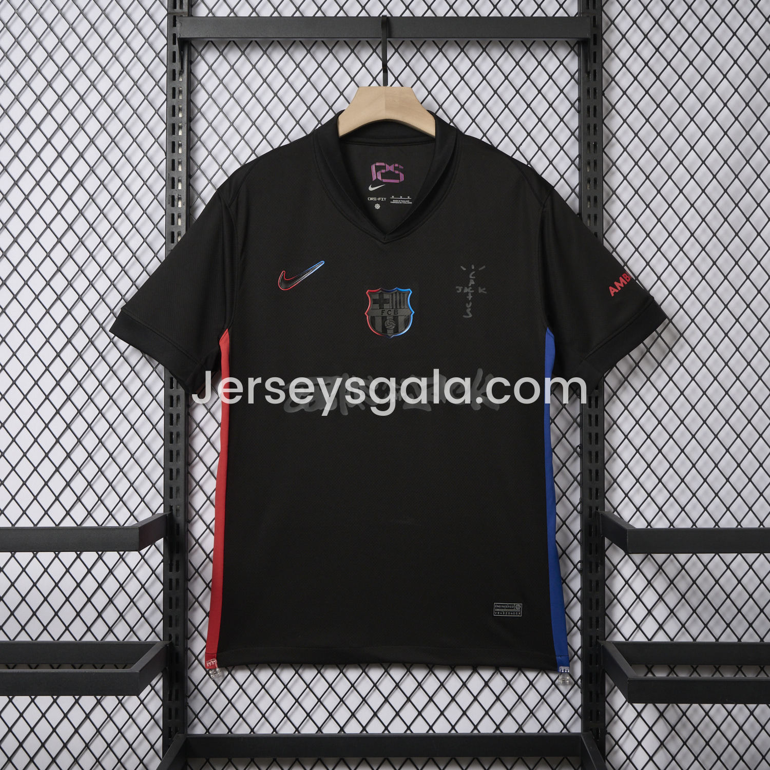 B.A.R.S.A x Travis Scott 24-25 Away Pure Black Jersey - Fans Version - SOCCERDEALSHOP