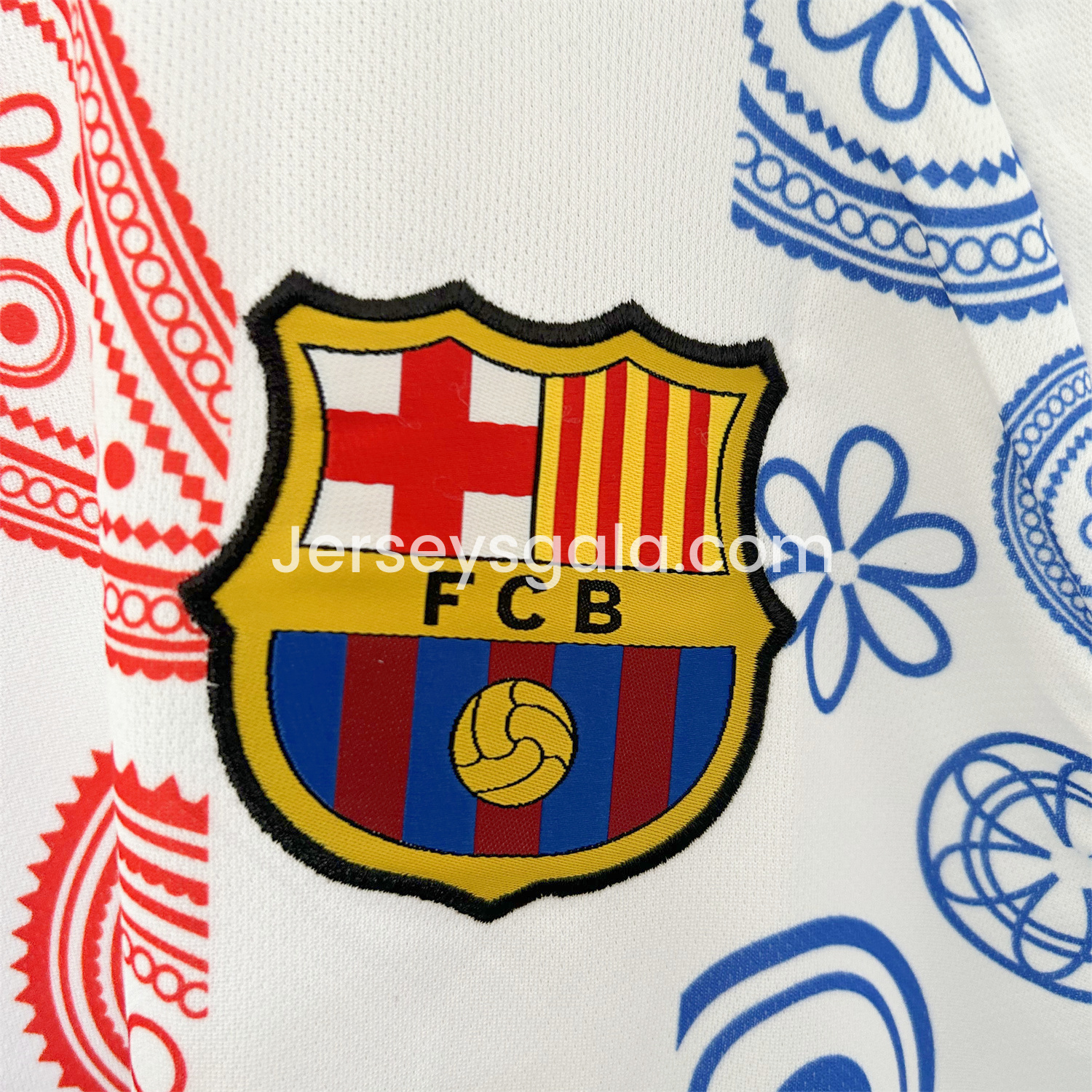 B.A.R.S.A 25-26 Paisley Patterns White Special Edition Jersey - Fans Version - SOCCERDEALSHOP