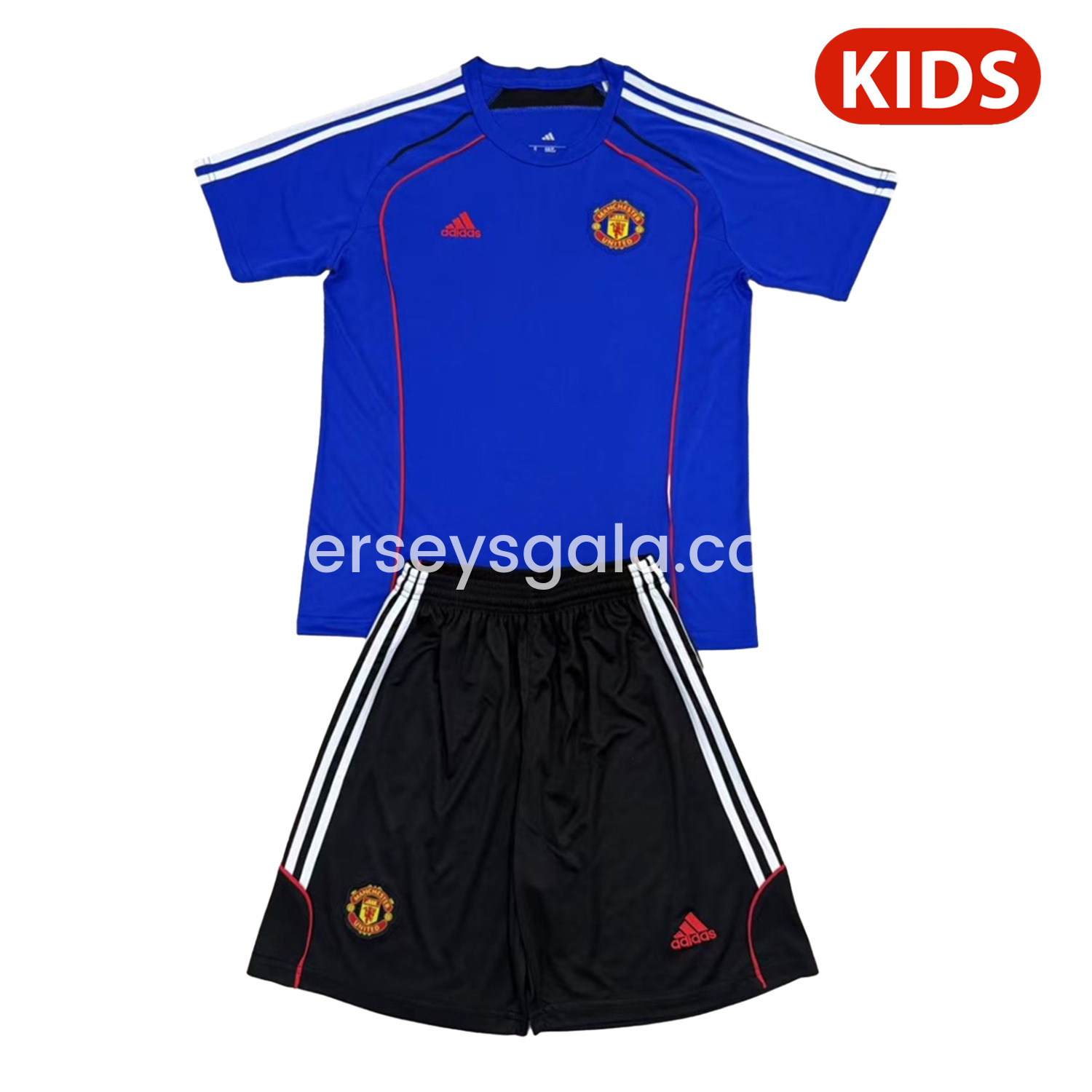 Manchester United 25-26 Urban Purtist Throwback Blue Kids Kit - SOCCERDEALSHOP
