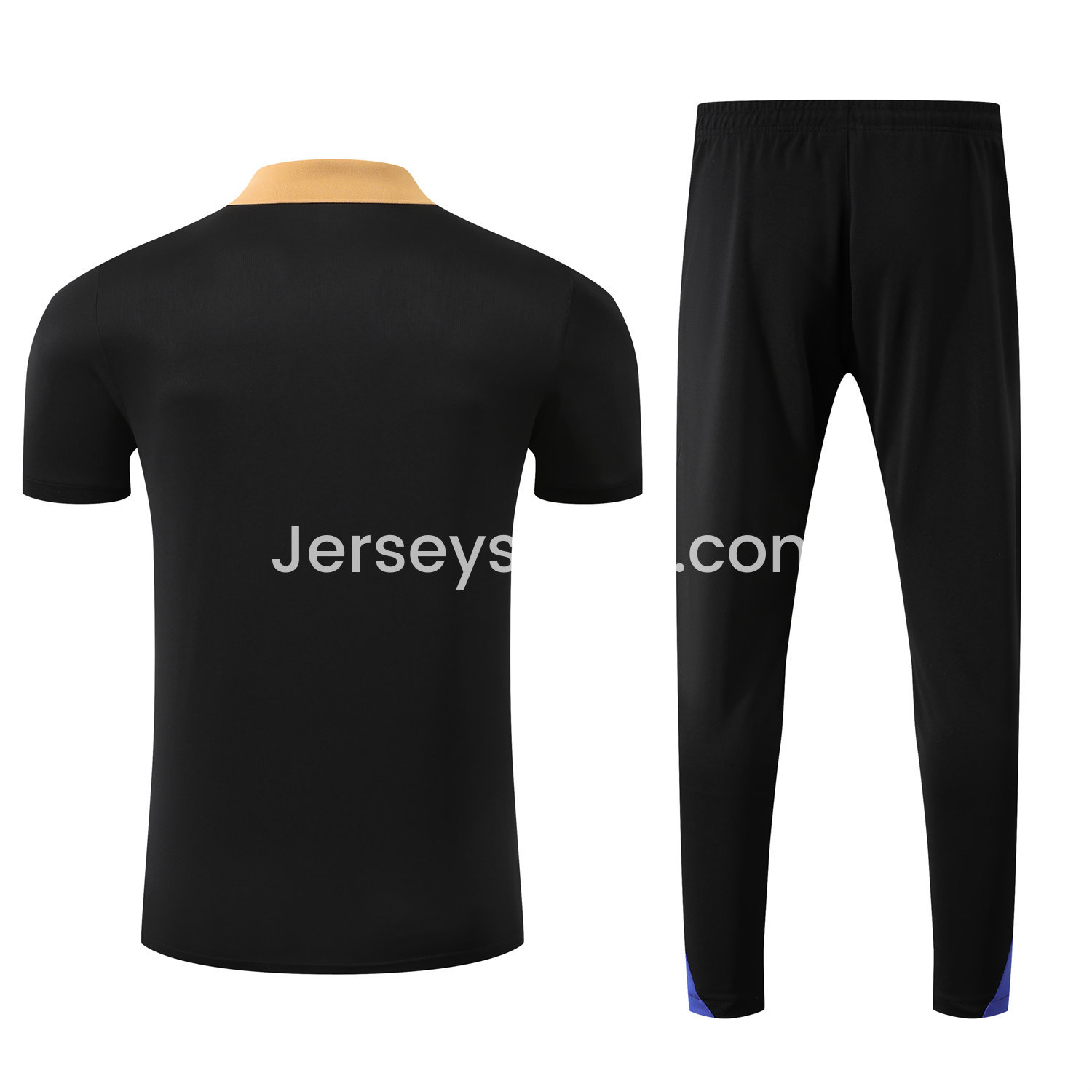 B.A.R.S.A 25-26 POLO Short-Sleeve Training Set - Black Top and Pants - SOCCERDEALSHOP