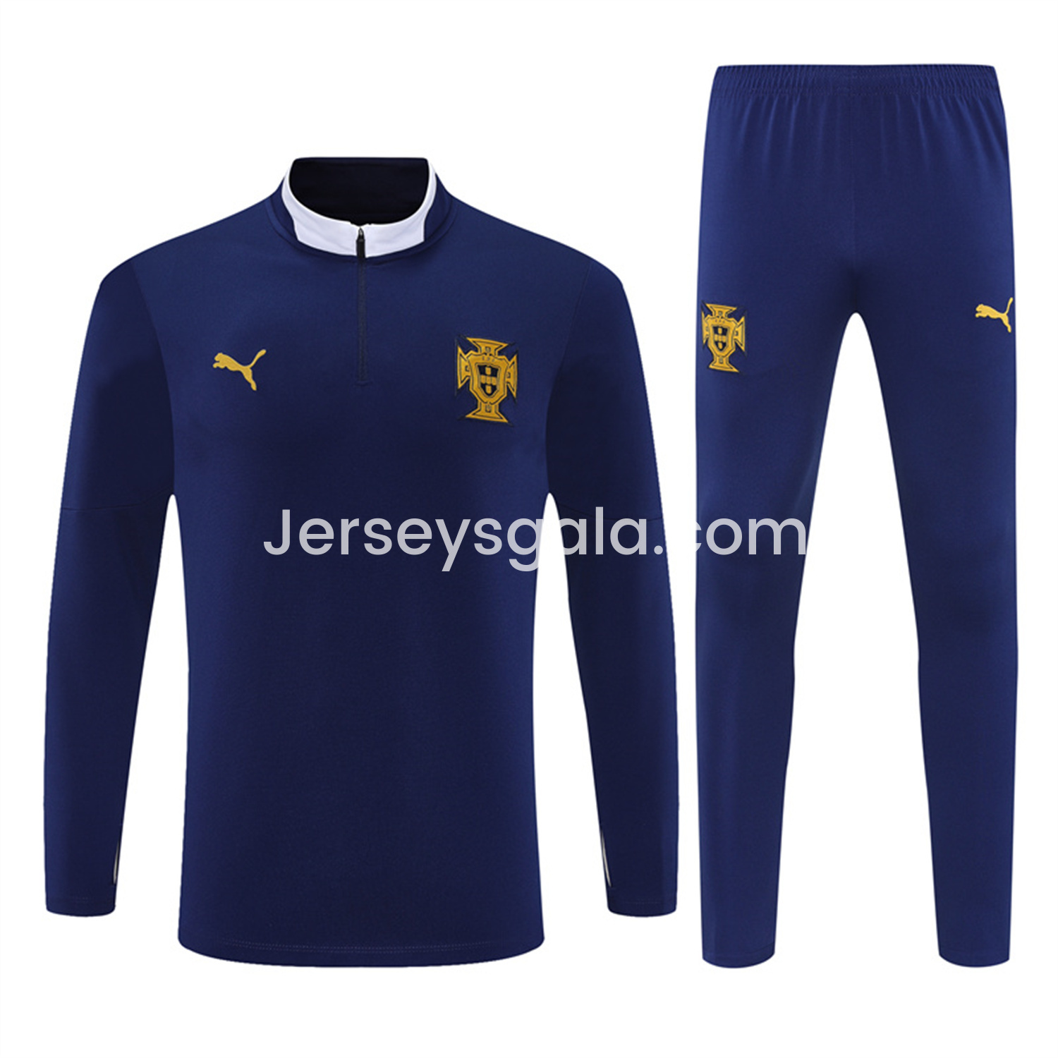 Portugal 25-26 Kids Long Sleeve Training Set - Royal Blue - SOCCERDEALSHOP