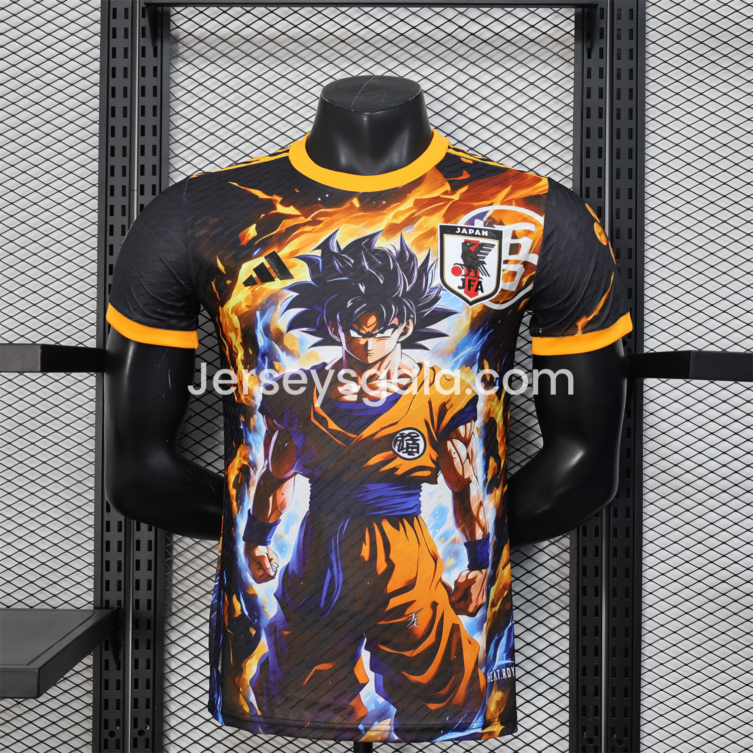 Japan 25-26 Goku Fighting Form Black Special Jersey - Player Version - SOCCERDEALSHOP