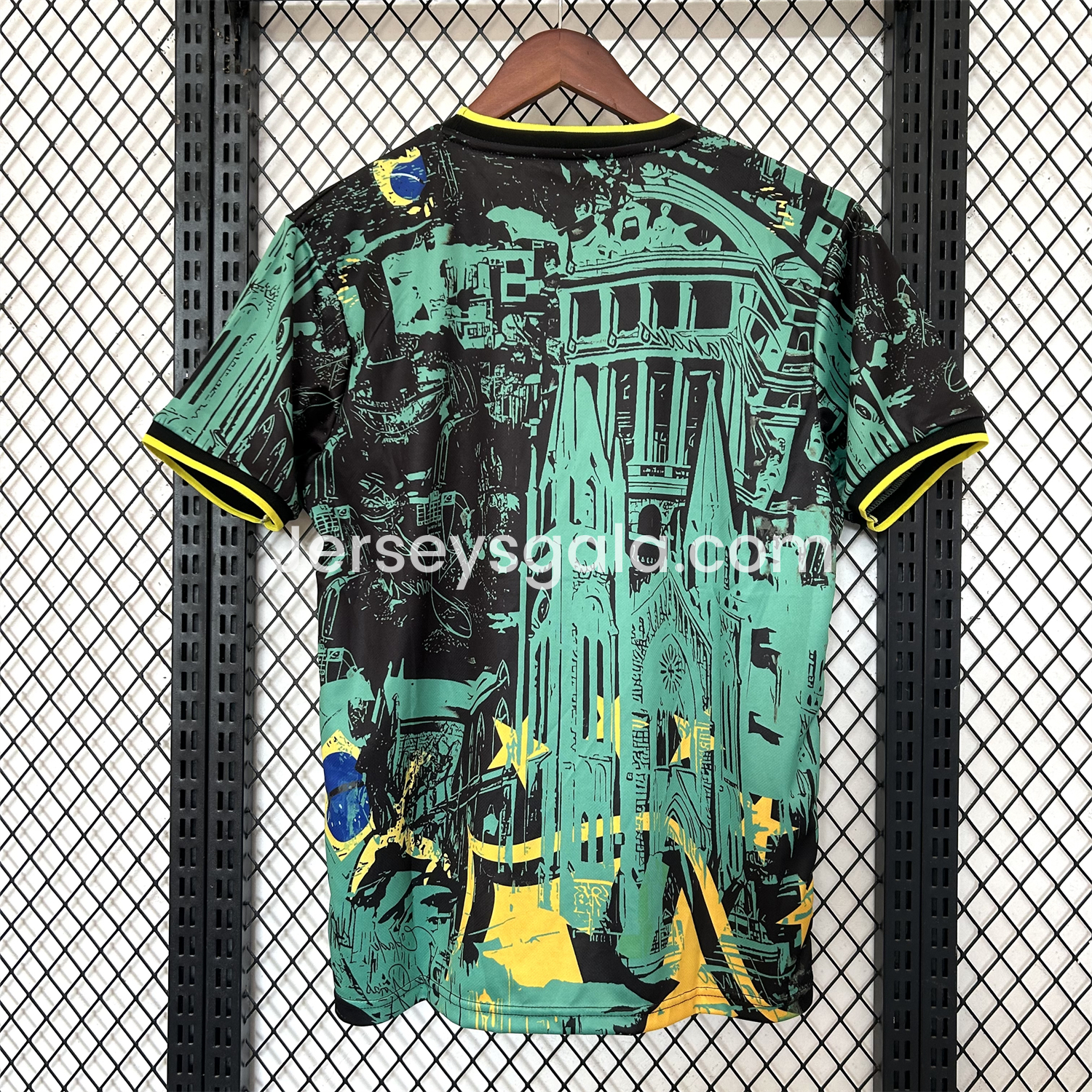 Brazil 2024 Black and Green Church Jersey - Fans Version - SOCCERDEALSHOP