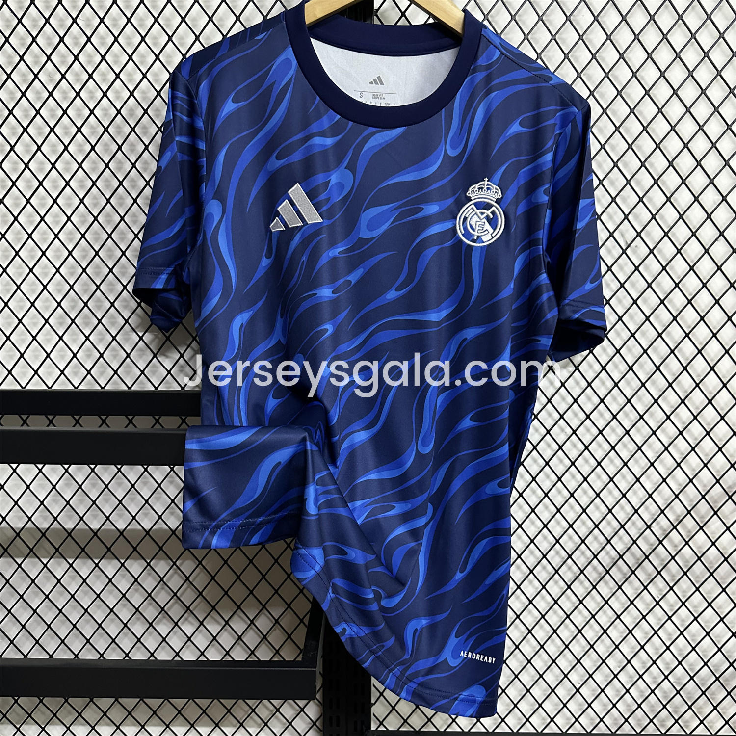 Real Madrid 24-25 Blue Black Ripple Special Edition Jersey - Fans Version - SOCCERDEALSHOP