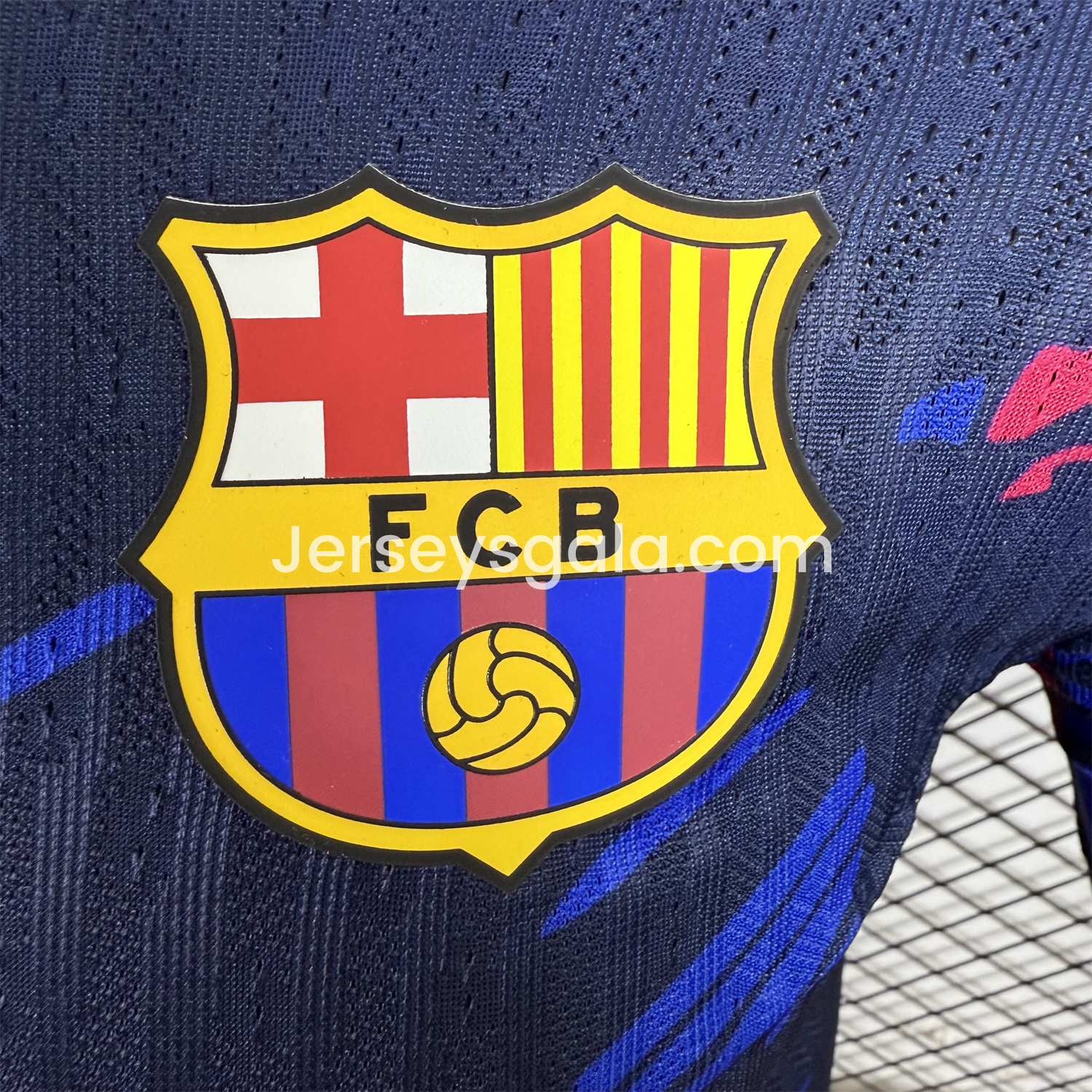 B.A.R.S.A 25-26 Red and Blue Graffiti Deep Blue Jersey - Player Version - SOCCERDEALSHOP