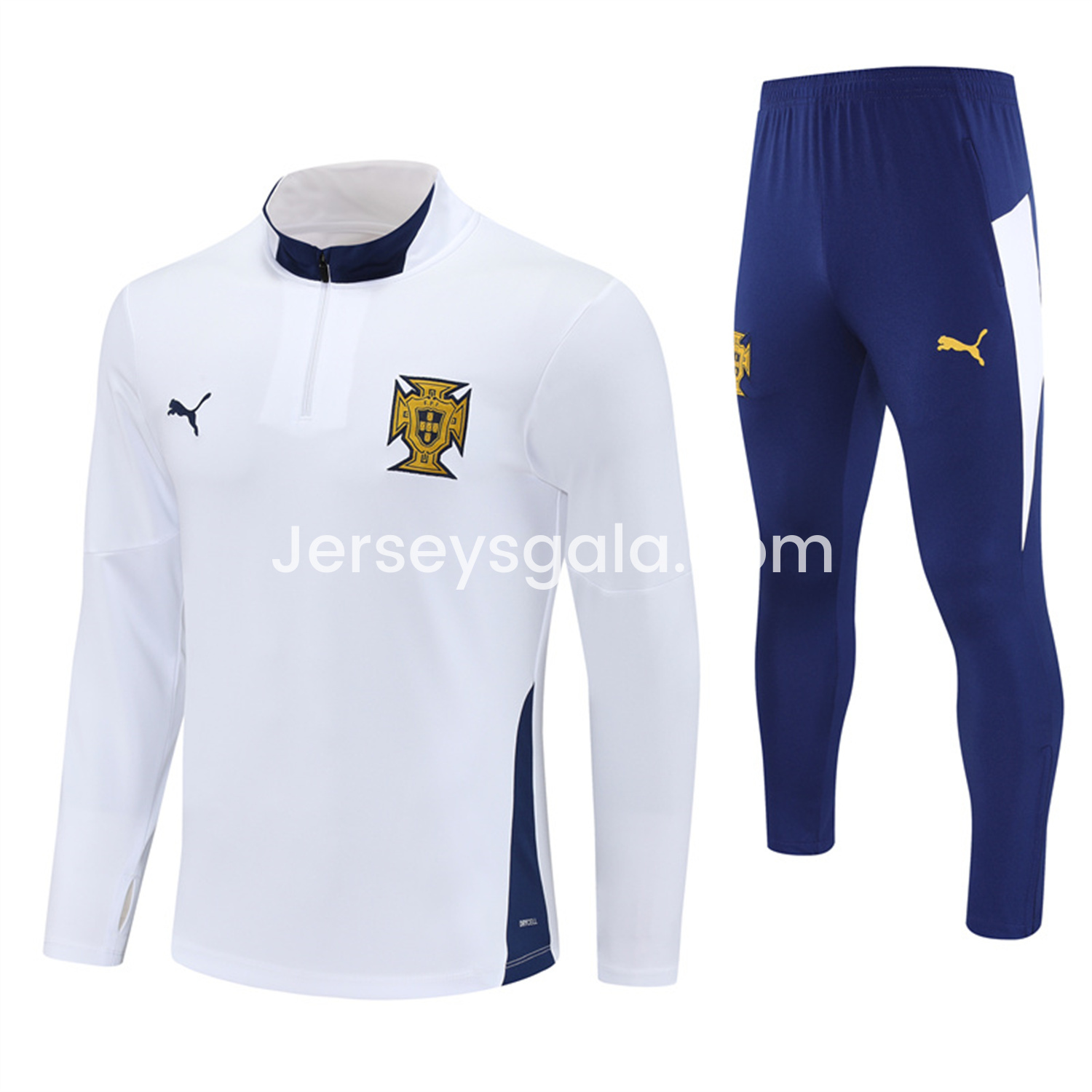 Portugal 25-26 Long Sleeve Training Set - White - SOCCERDEALSHOP