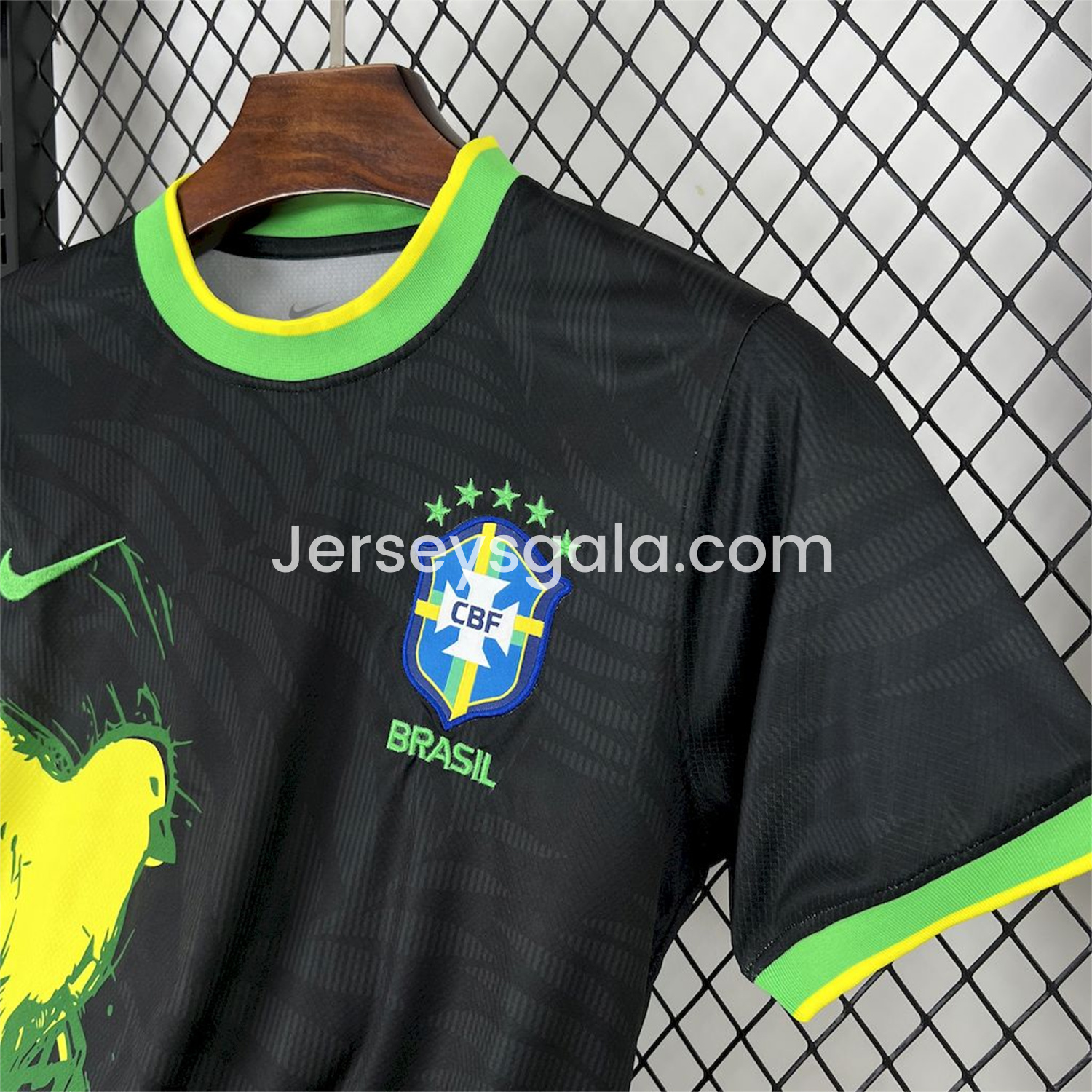 Brazil 25-26 Yellow Dove Black Jersey - Fans Version - SOCCERDEALSHOP