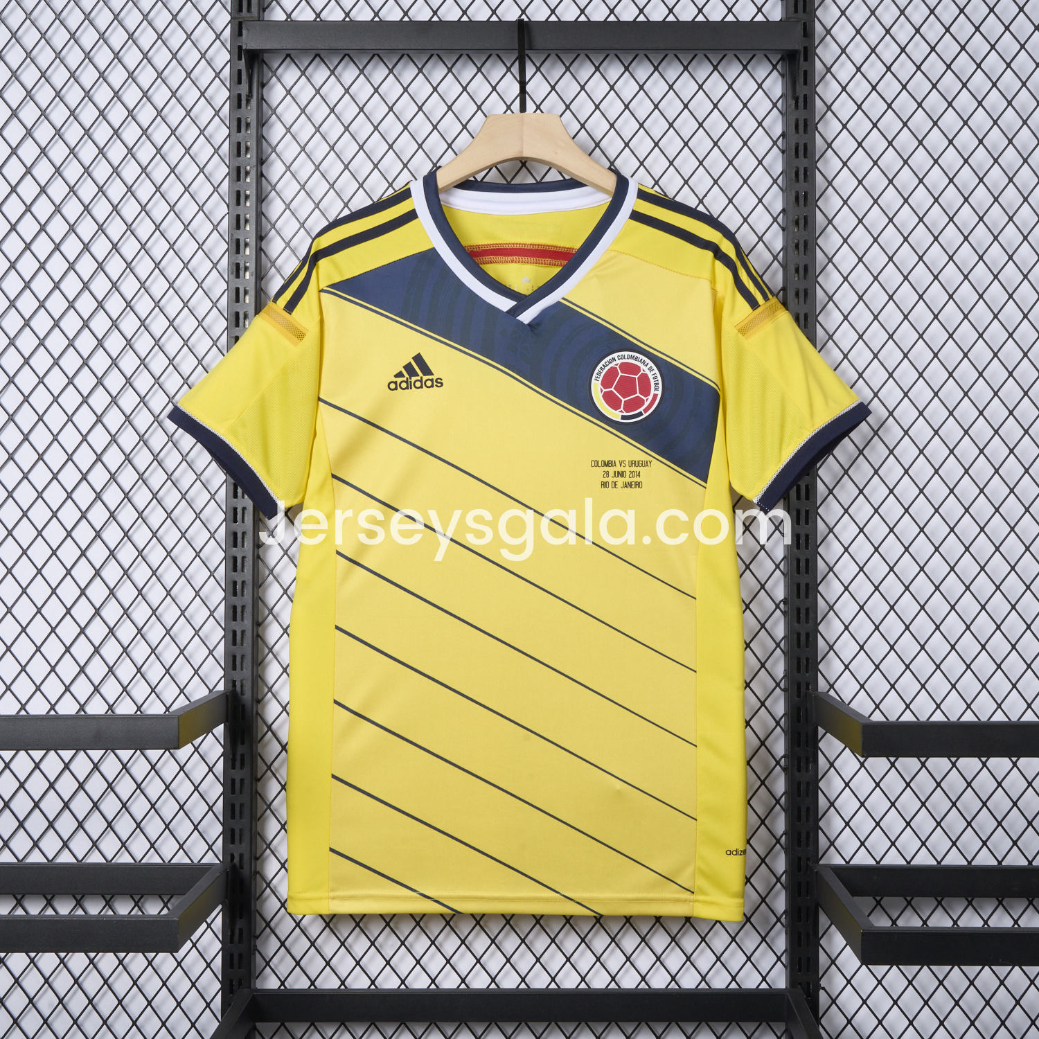 Retro Colombia 2014 Home Jersey - SOCCERDEALSHOP