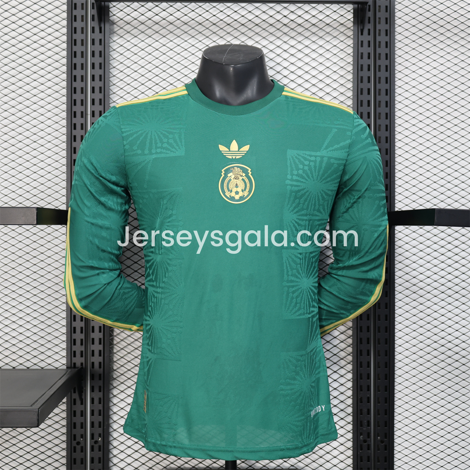 Mexico 2025 Gold Cup Green Long Sleeves Jersey - Player Version - SOCCERDEALSHOP