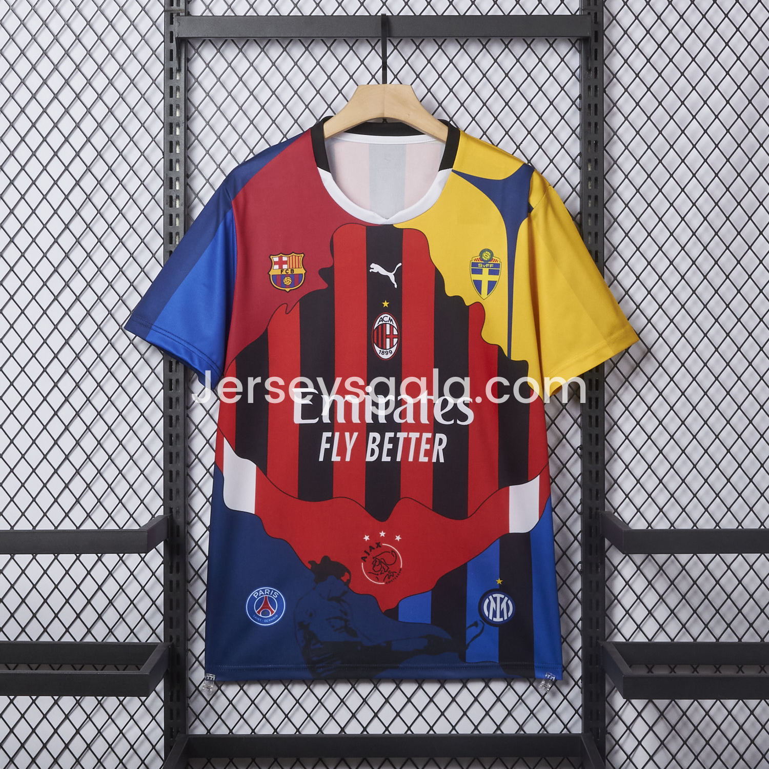 Zlatan Ibrahimović Career Commemorative Jersey - Fans Version - AC Milan Inter Milan Barcelona Ajax Paris Saint-Germain PSG Sweden - SOCCERDEALSHOP