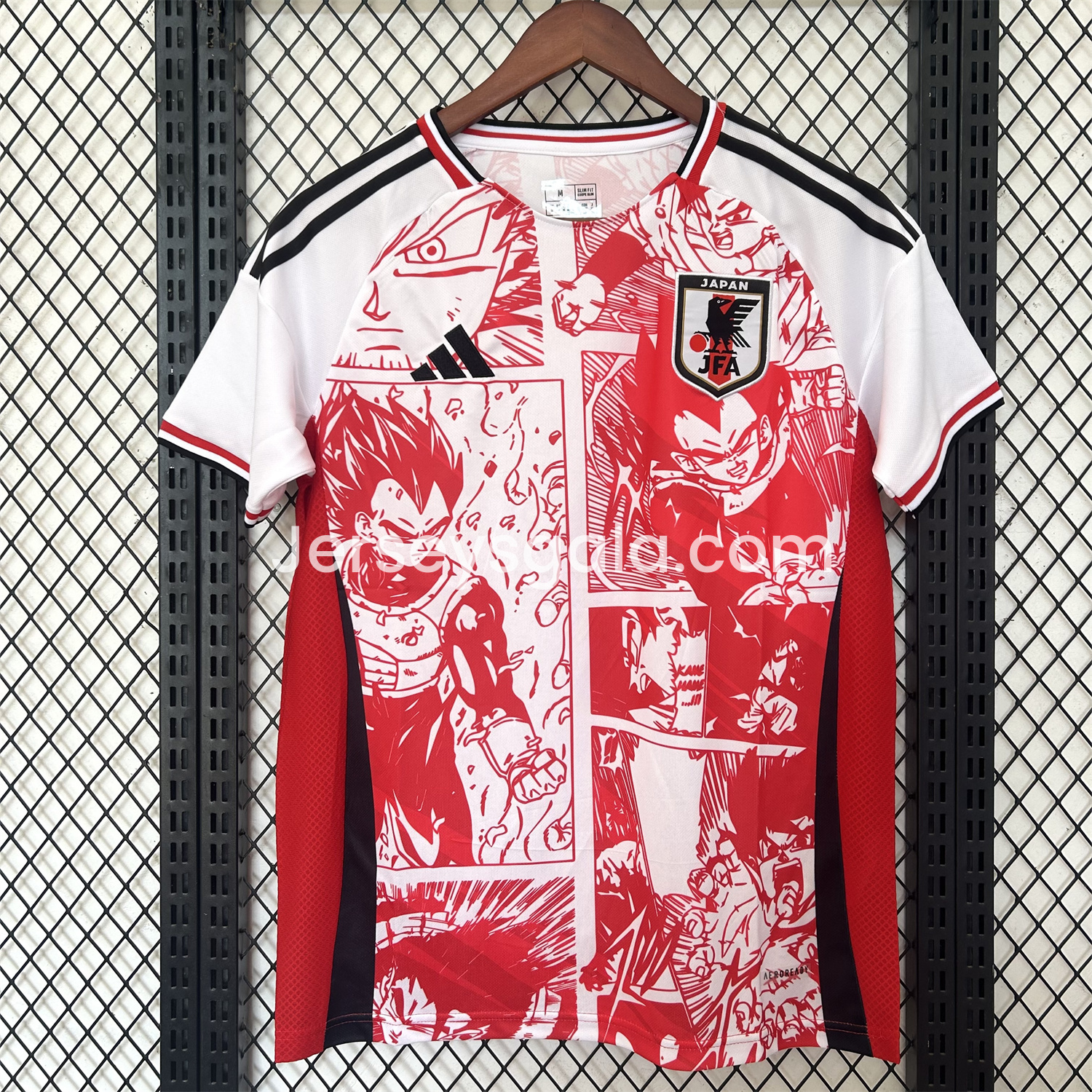 Japan 25-26 Red Vegeta Comic Slice Special Edition Jersey - Fans Version - SOCCERDEALSHOP