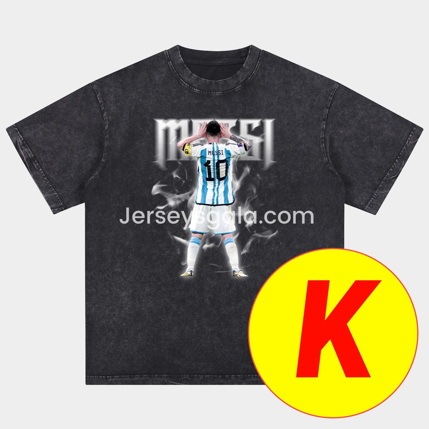 Messi GOAT Argentina B.A.R.S.A INT M.A.M Oversized Washed T-Shirt - SOCCERDEALSHOP
