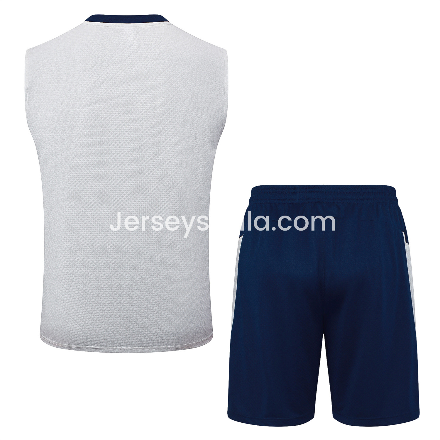 Portugal 25-26 Vest Training Set - Off White Top and Deep Blue Shorts - SOCCERDEALSHOP