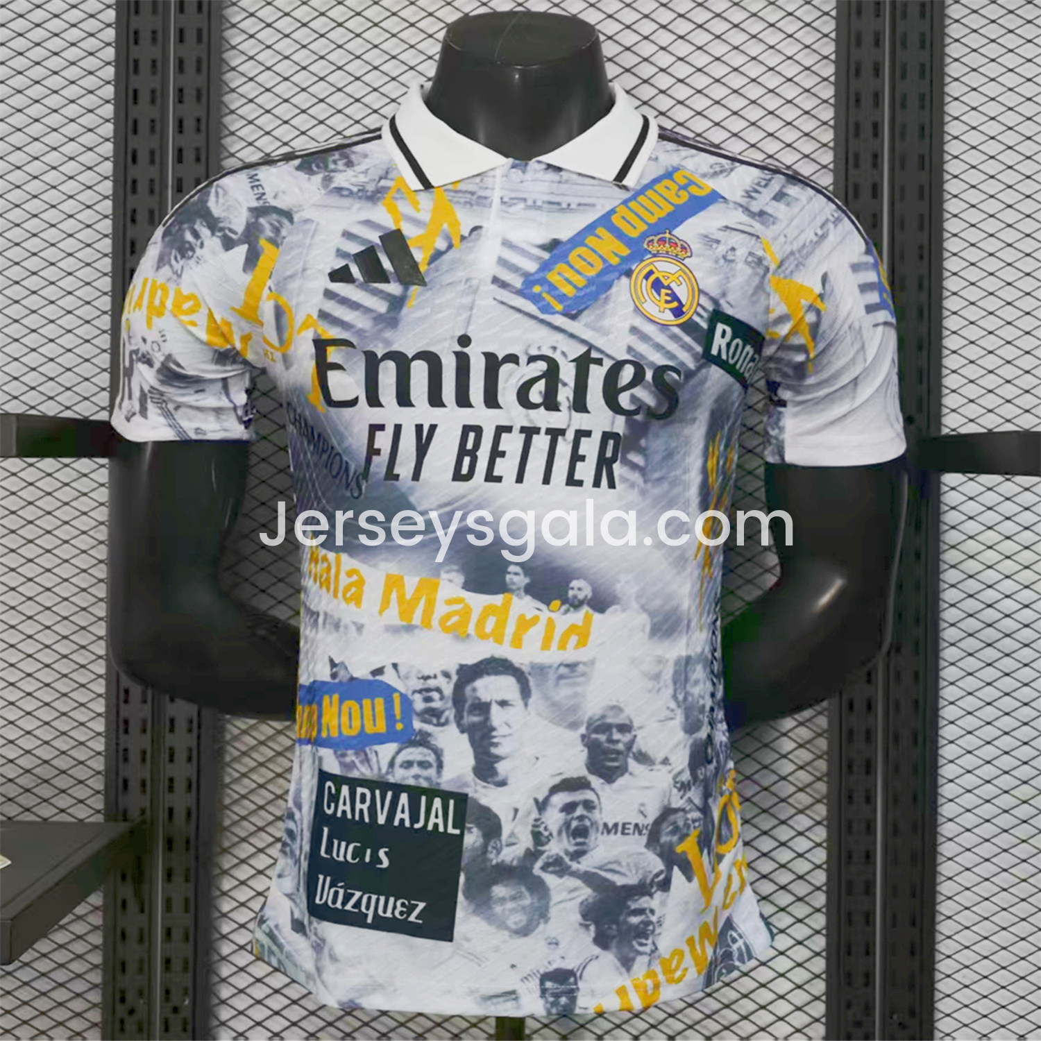 Real Madrid 25-26 Capture Of Camp Nou POLO White Special Jersey - Player Version - SOCCERDEALSHOP