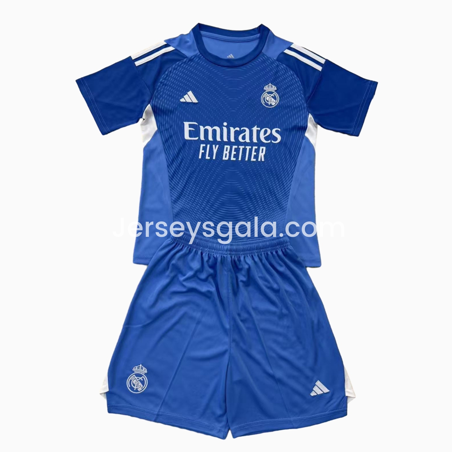 Real Madrid 25-26 Blue Goalkeeper Kids Kit - SOCCERDEALSHOP