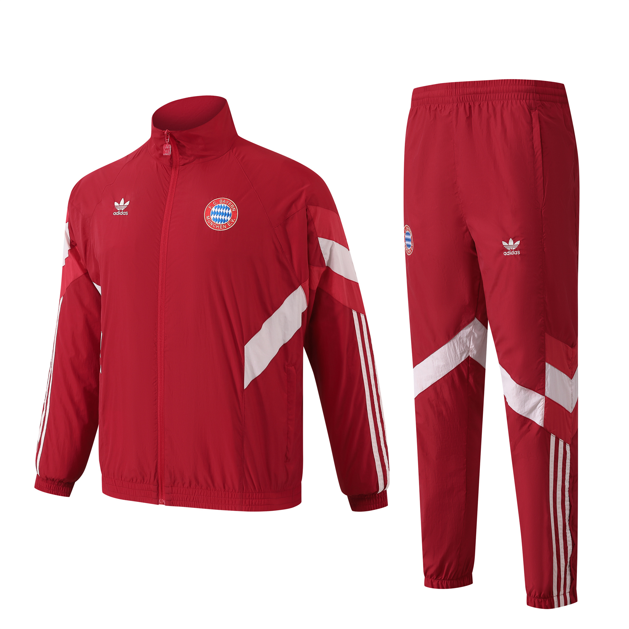 Bayern Munich 24-25 Originals LFSTLR Windbreaker Suit - Red Jackets & Pants - SOCCERDEALSHOP