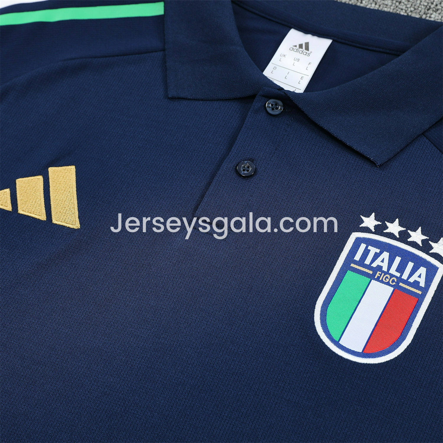 Italy 25-26 POLO Short-Sleeve Training Set - Deep Blue Top and Pants - SOCCERDEALSHOP