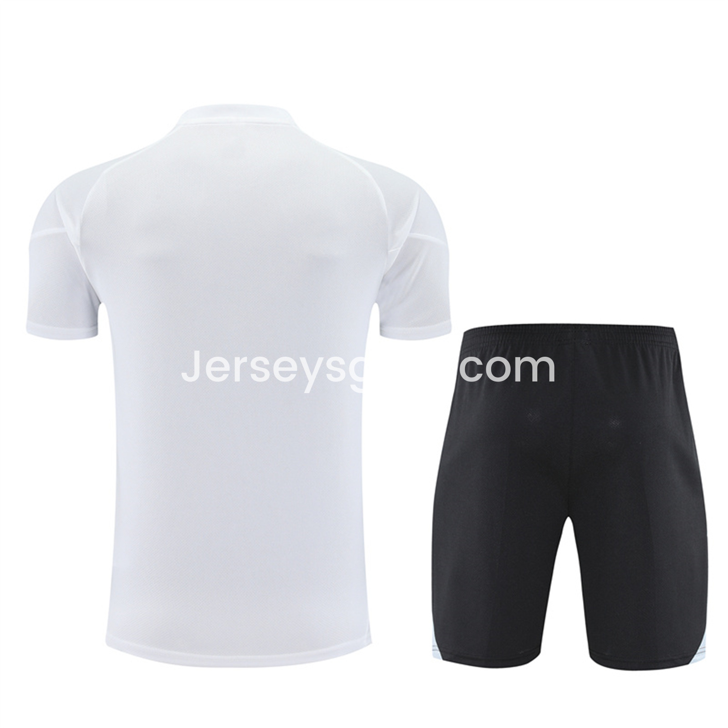 INT M.A.M 25-26 Kids Short-Sleeve Training Set - White Top and Black Shorts - SOCCERDEALSHOP