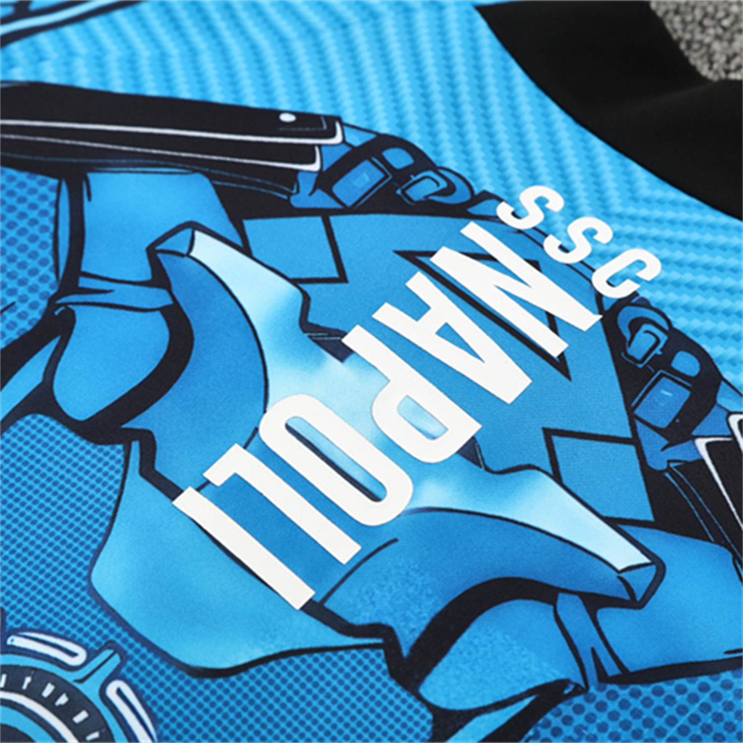 Napoli 25-26 Kids Long Sleeve Training Set - Blue Mecha Top & Black Pants - SOCCERDEALSHOP