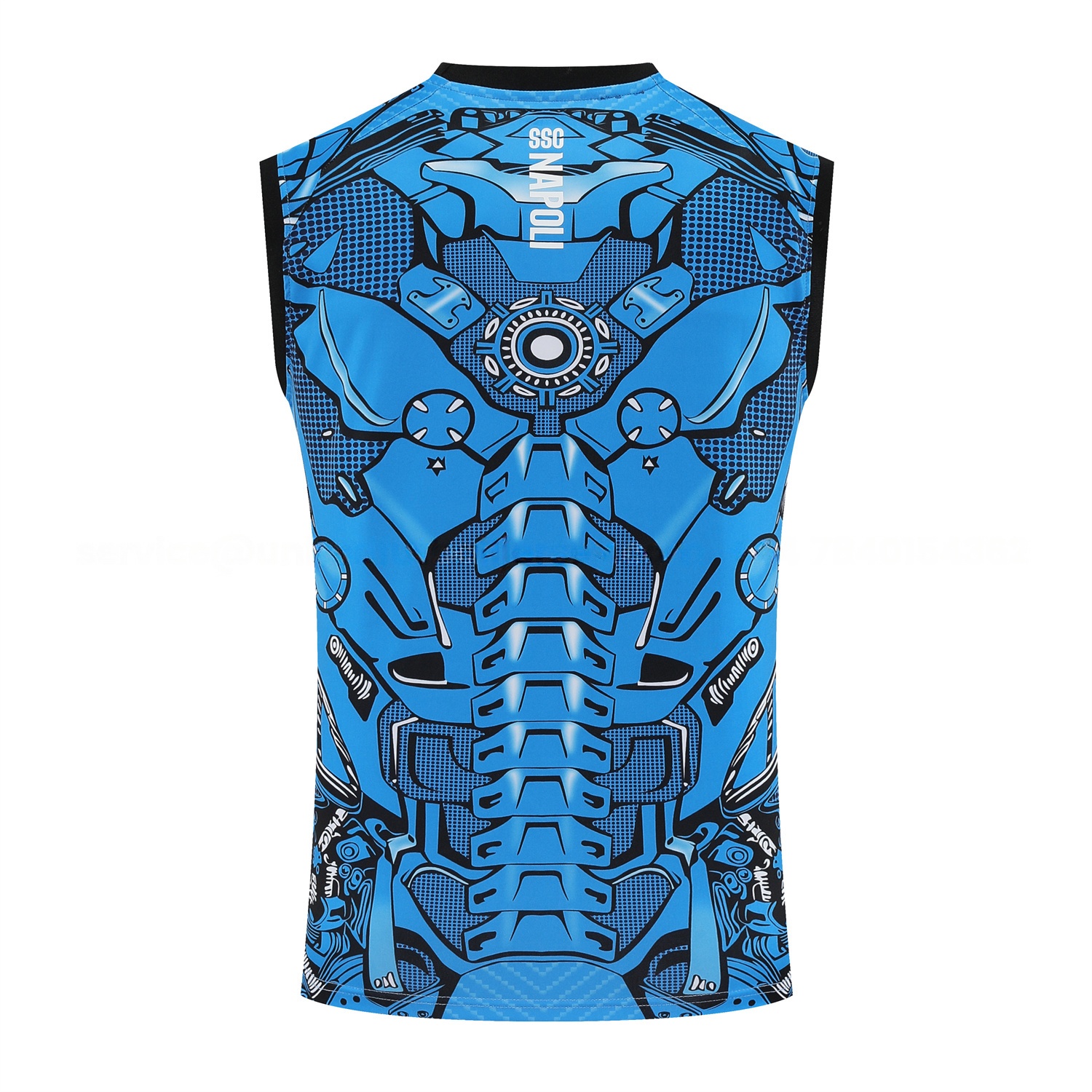 Napoli 25-26 Vest Training Set - Blue Mecha Vest & Black Shorts - SOCCERDEALSHOP