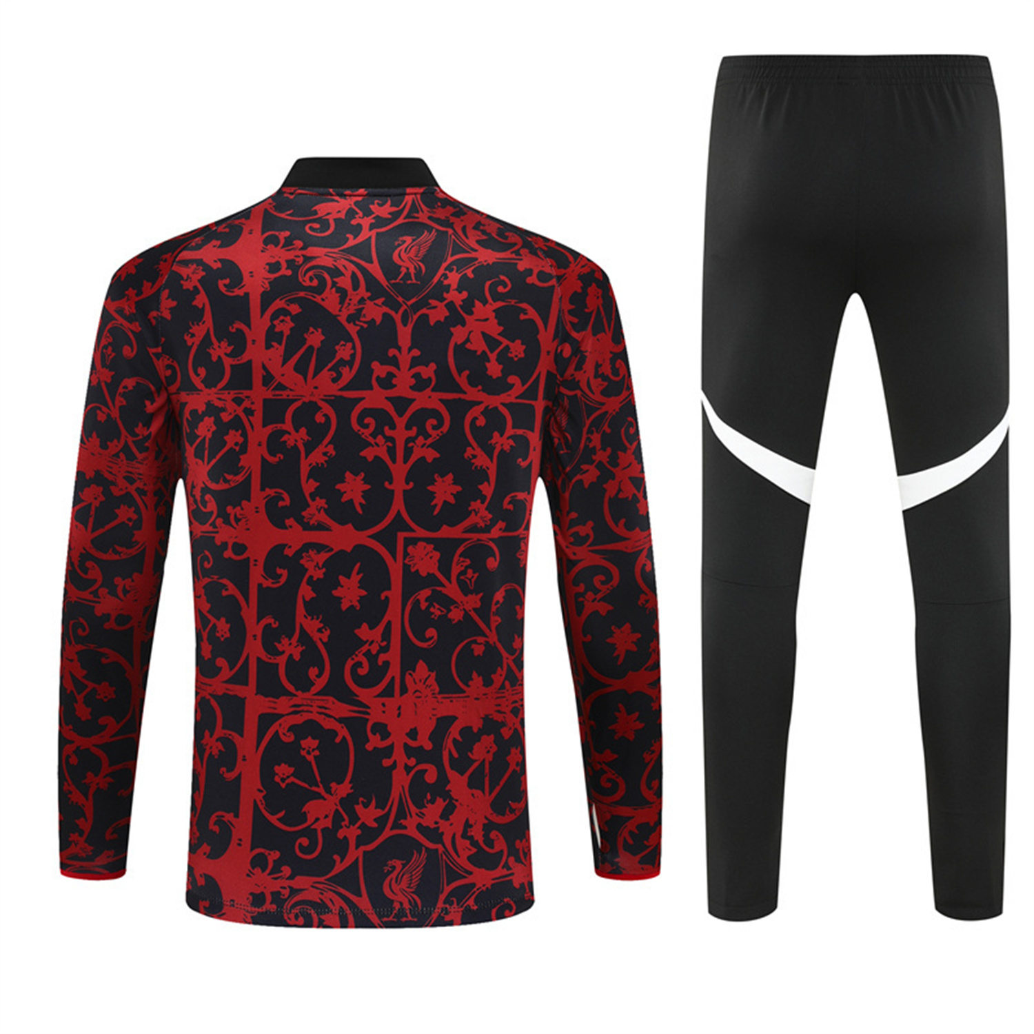 Liver.pool 25-26 Kids Long Sleeve Training Set - Red Camouflage Top & Blsck Pants - SOCCERDEALSHOP