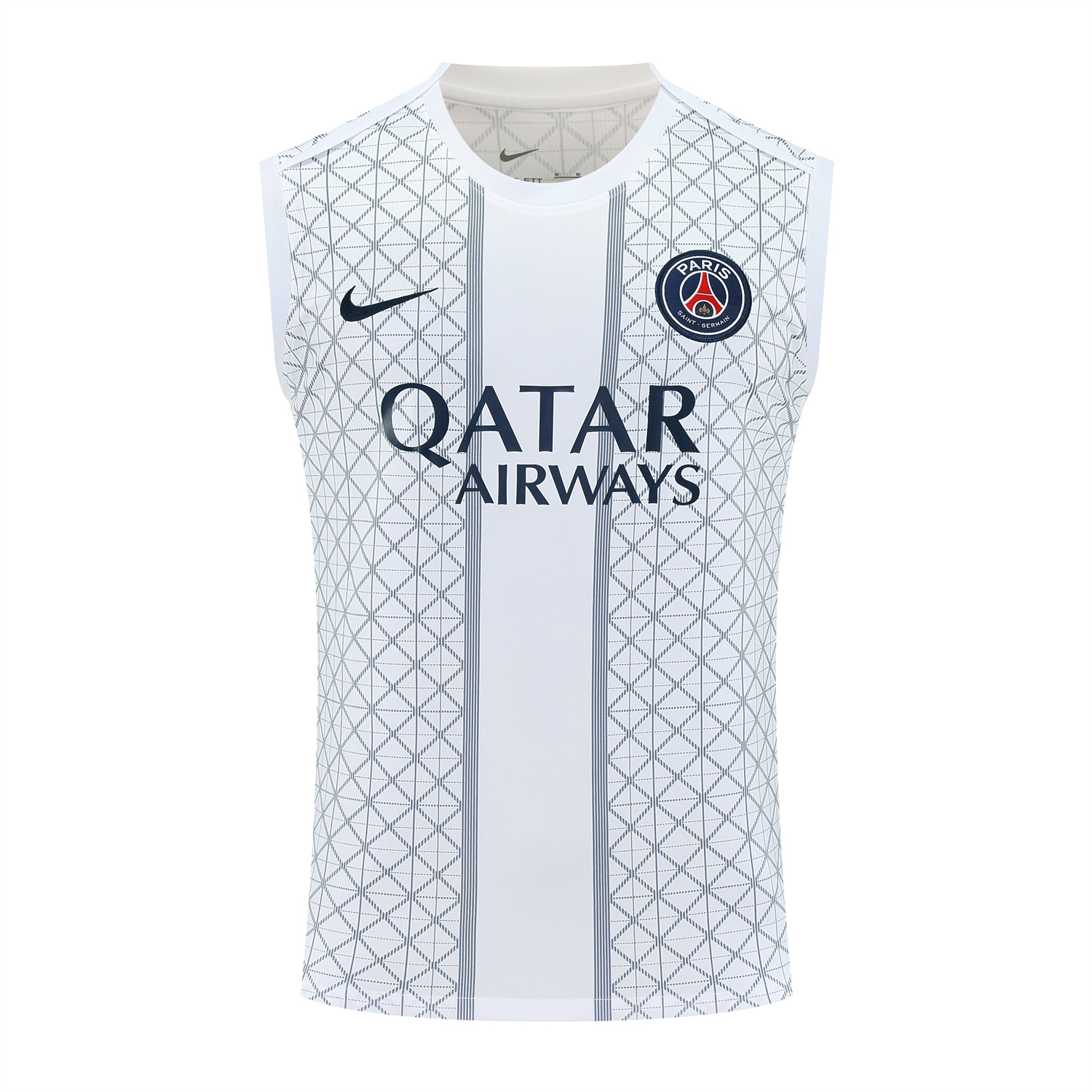 Paris Saint-Germain PSG 25-26 Vest Training Set - White Vest & Deep Blue Shorts - SOCCERDEALSHOP