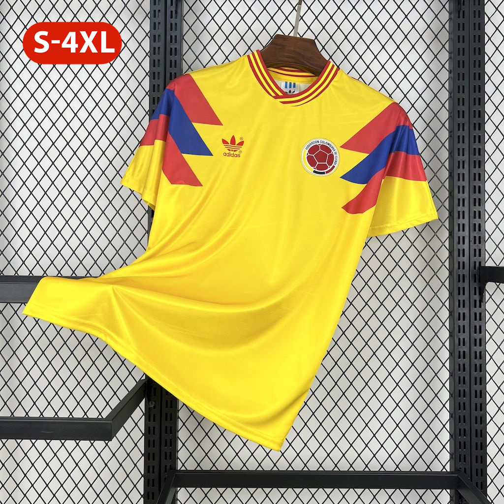 Retro Colombia 1990 Home Stadium Jersey - SOCCERDEALSHOP