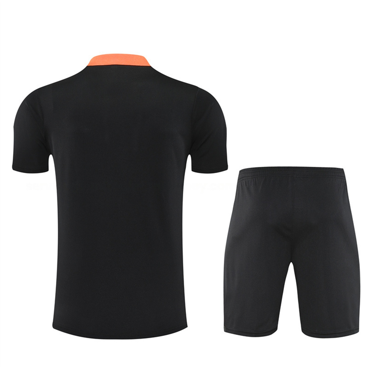 Brazil 25-26 Short-Sleeve Training Set - Black Top & Black Shorts - SOCCERDEALSHOP