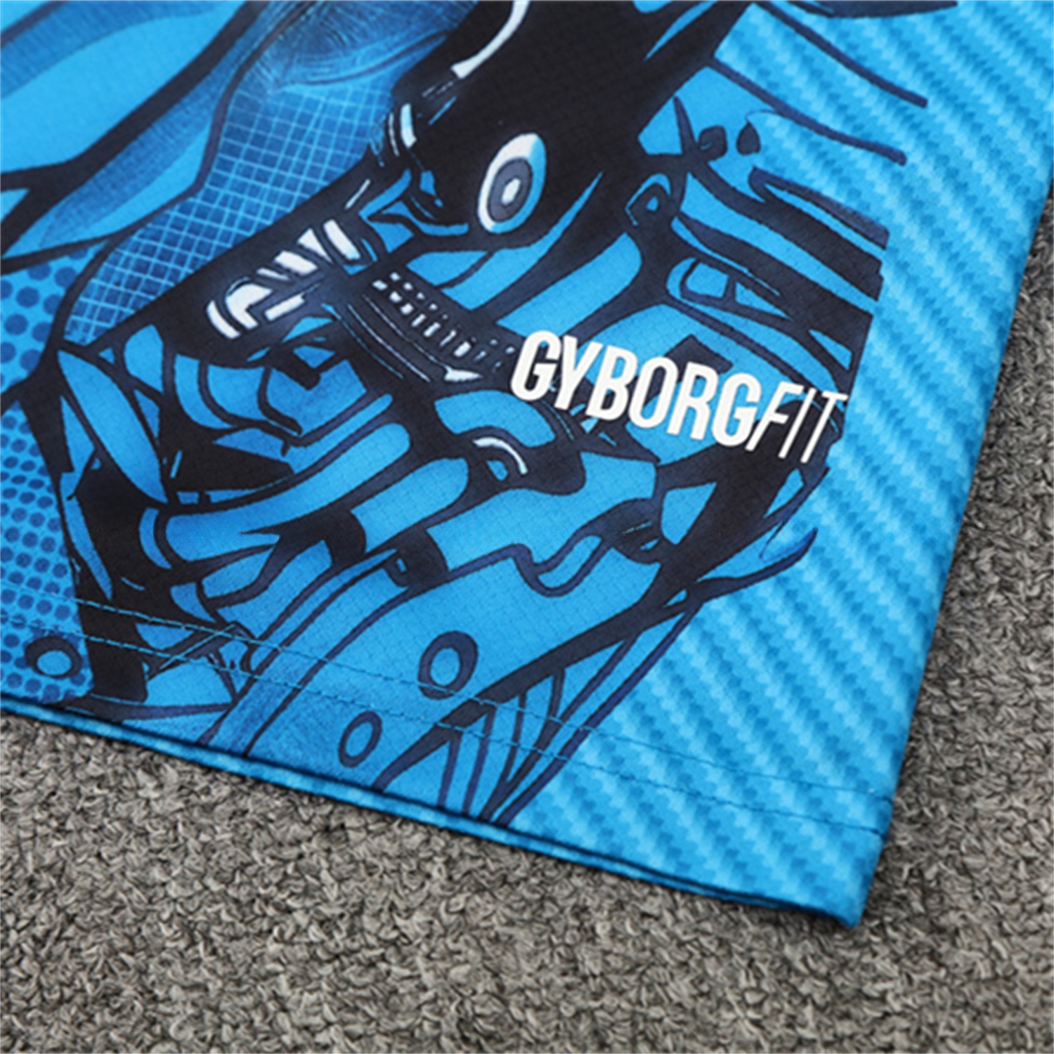 Napoli 25-26 Kids Short-Sleeve Training Set - Blue Mecha Top & Black Shorts - SOCCERDEALSHOP