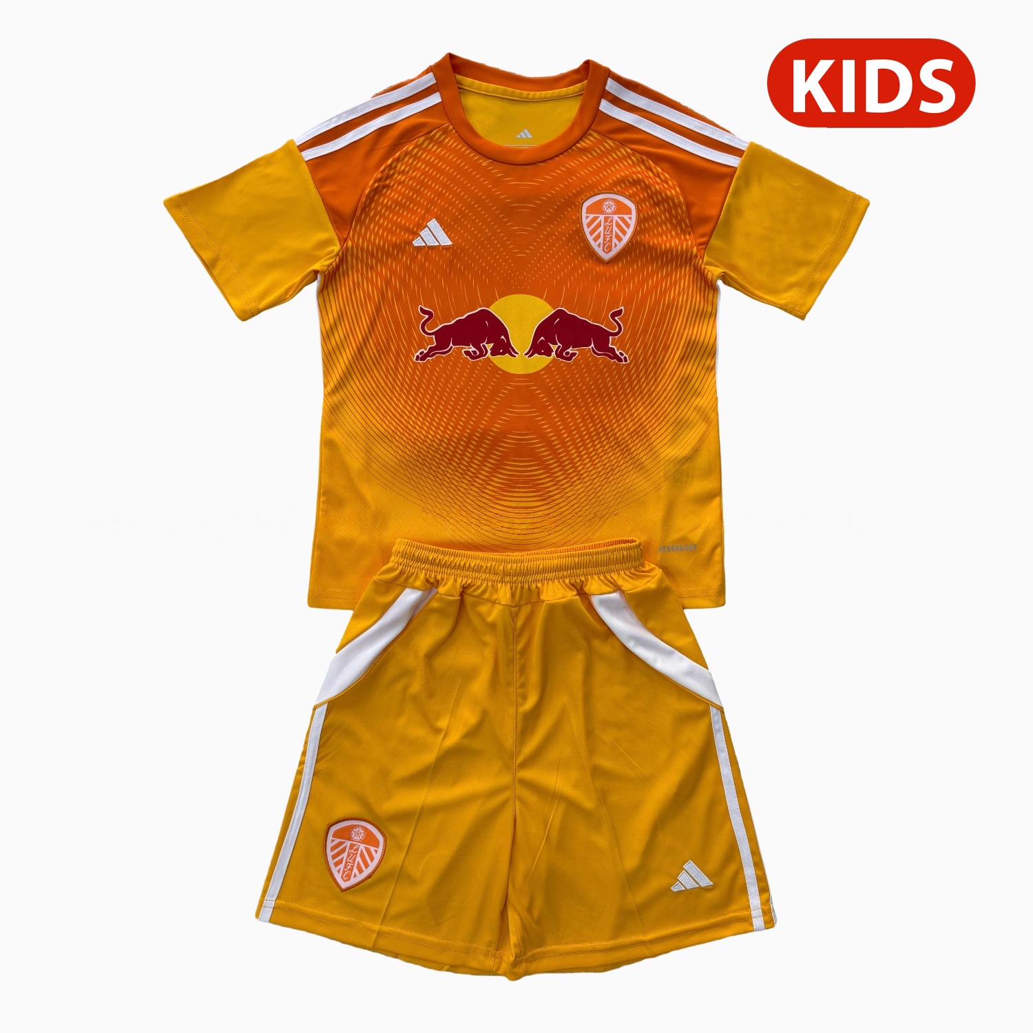 Leeds United 25-26 Orange Goalkeeper Kids Kit - SOCCERDEALSHOP