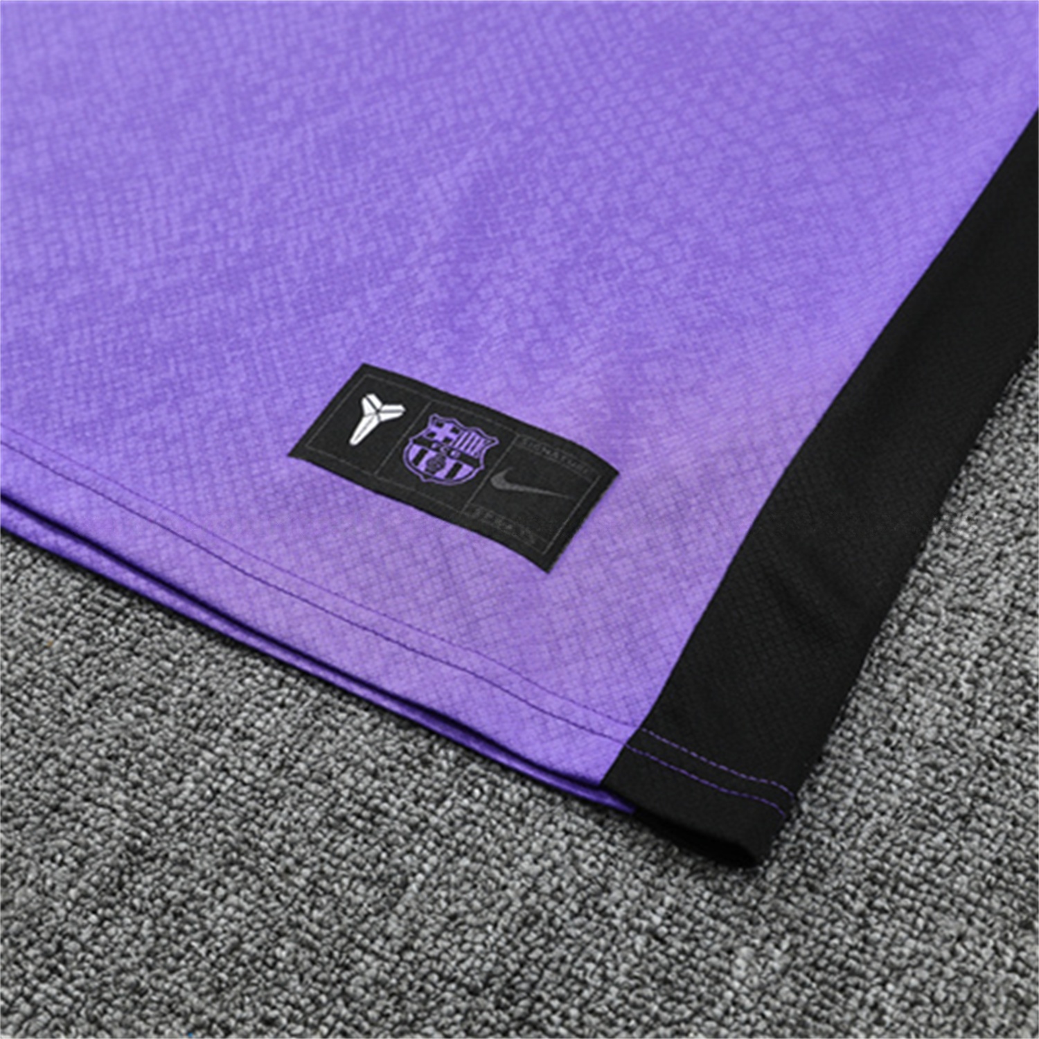 Barcelona 25-26 X KB Short-Sleeve Training Set - Purple Top & Black Shorts - SOCCERDEALSHOP