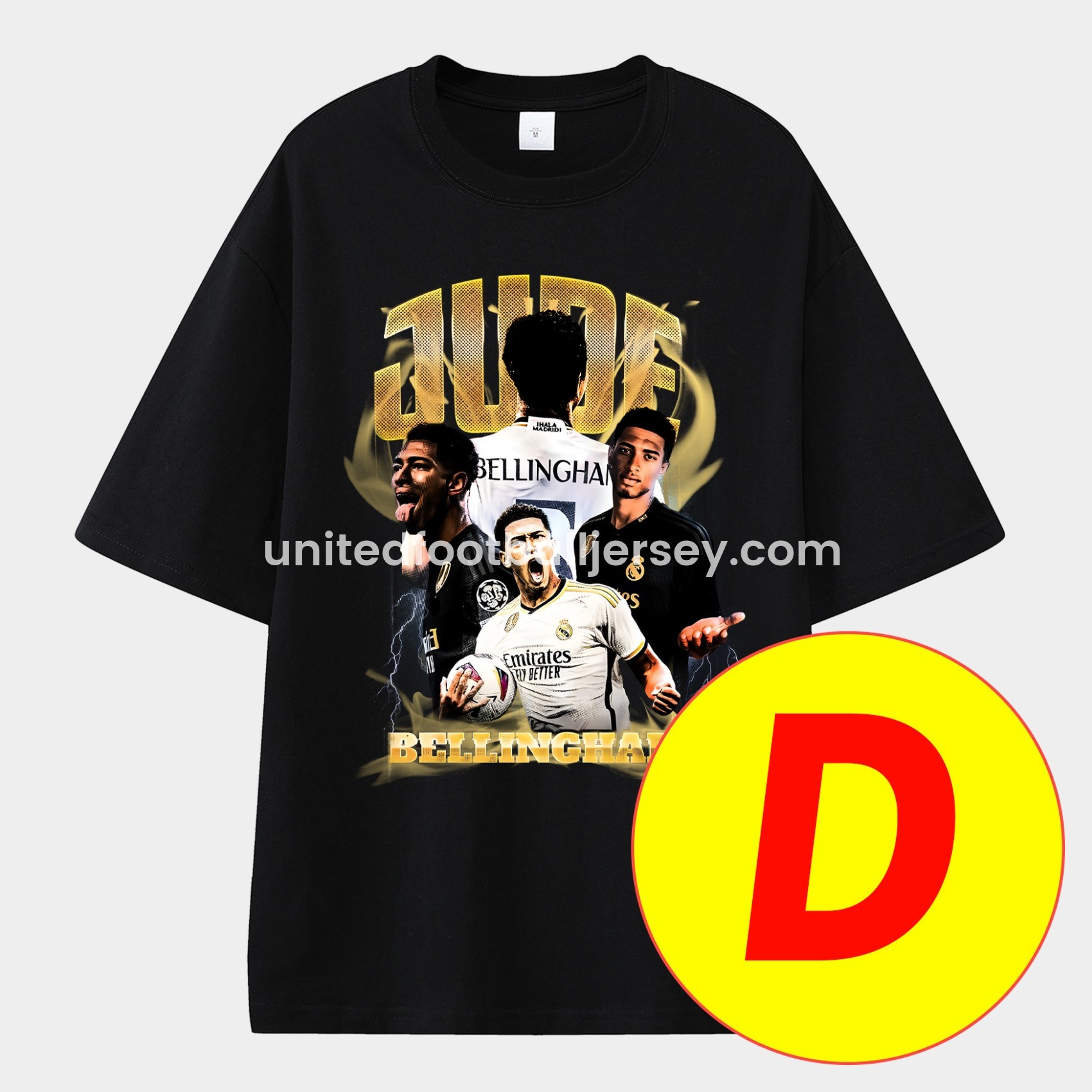 Bellingham Real Madrid England 24-25 25-26 Unisex Pure Cotton T-shirt - SOCCERDEALSHOP