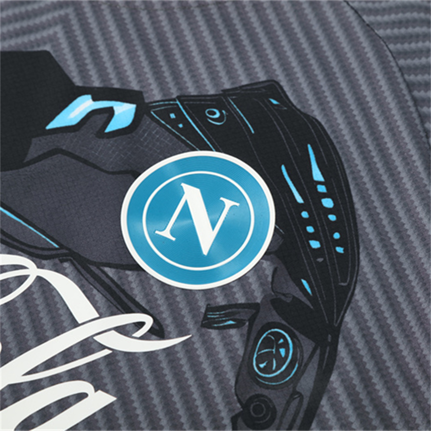 Napoli 25-26 Kids Short-Sleeve Training Set - Gray Mecha Top & Black Shorts - SOCCERDEALSHOP