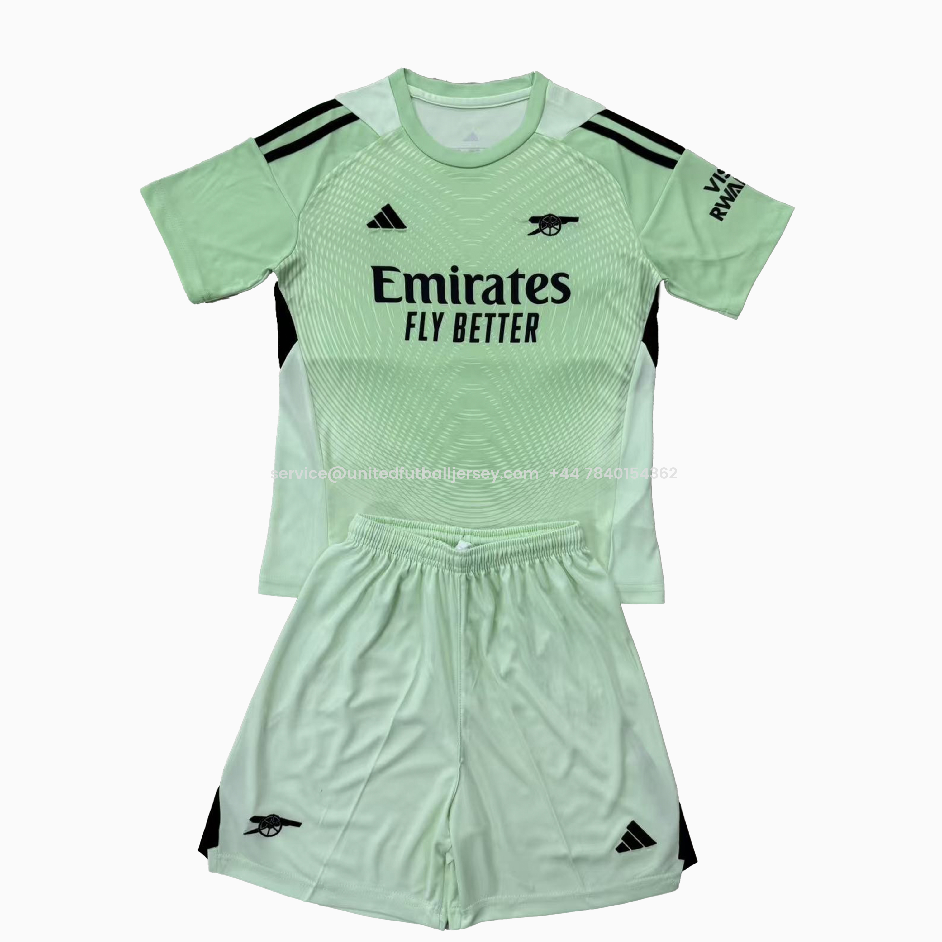 Arsenal 25-26 Light Green Goalkeeper Men's Adult Jersey Set - Fans Version - SOCCERDEALSHOP