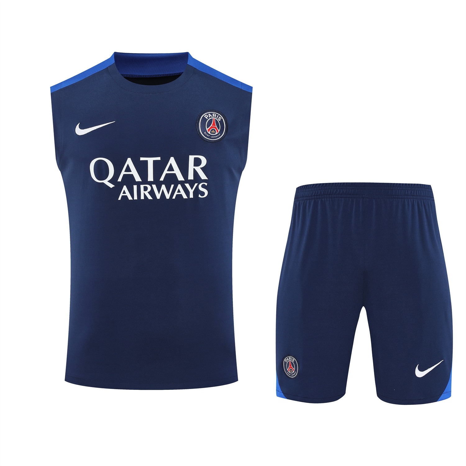 Paris Saint-Germain PSG 25-26 Vest Training Set - Royal Blue Vest & Royal Blue Shorts - SOCCERDEALSHOP