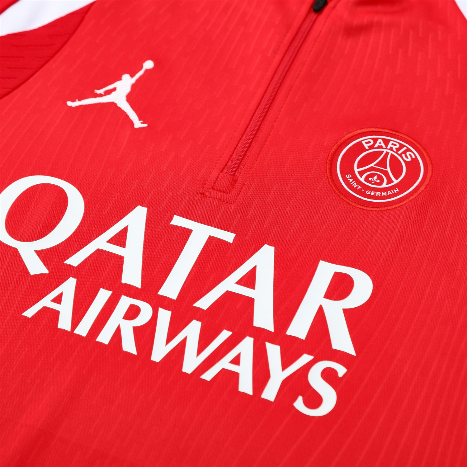 Paris Saint-Germain PSG 25-26 Long Sleeve Training Set - Red Top and Deep Blue Pants - SOCCERDEALSHOP