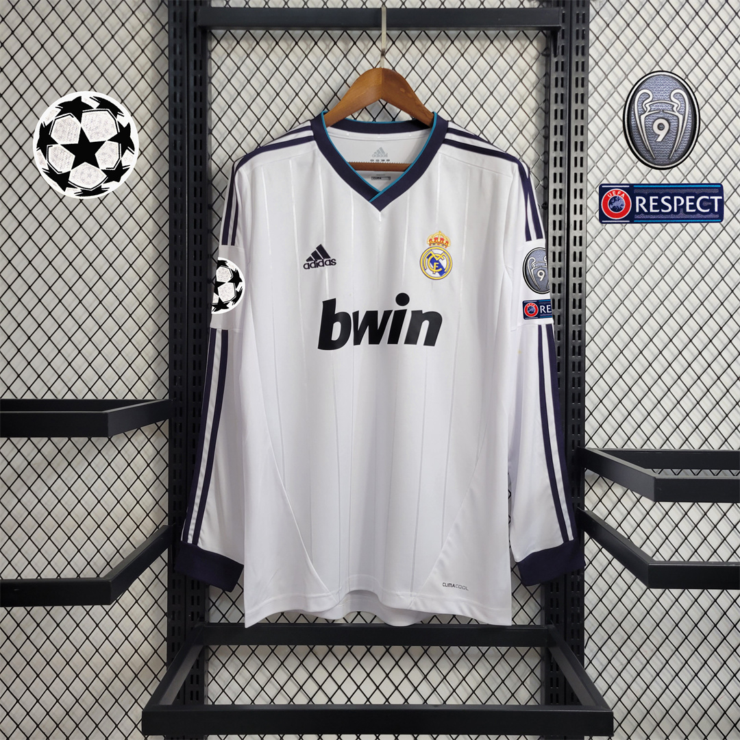 Retro Real Madrid 12-13 Home Long Sleeve Jersey - SOCCERDEALSHOP
