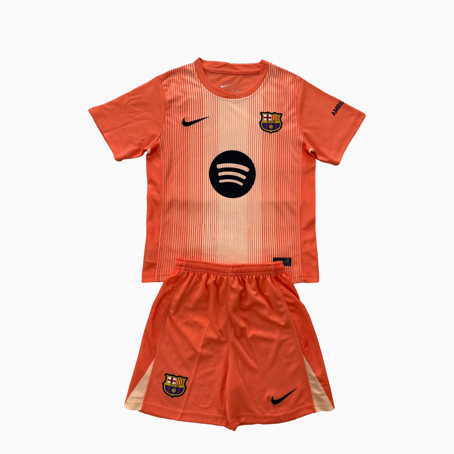 Barcelona 25-26 Orange Goalkeeper Kids Kit - SOCCERDEALSHOP