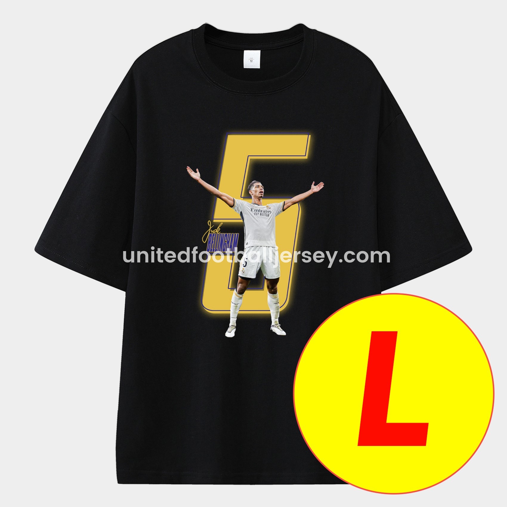 Bellingham Real Madrid England 24-25 25-26 Unisex Pure Cotton T-shirt - SOCCERDEALSHOP