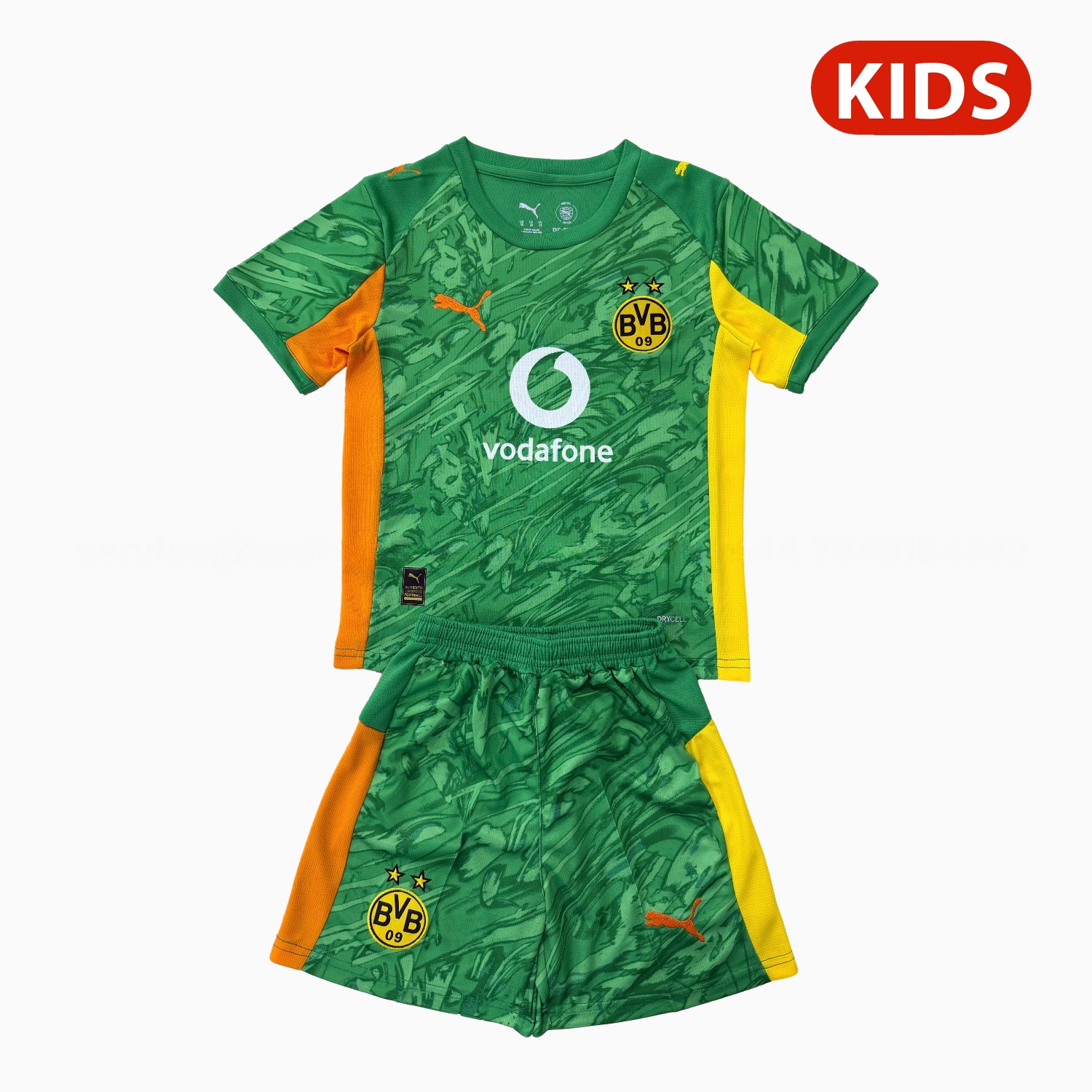 Dortmund 25-26 Green Goalkeeper Kids Kit - SOCCERDEALSHOP