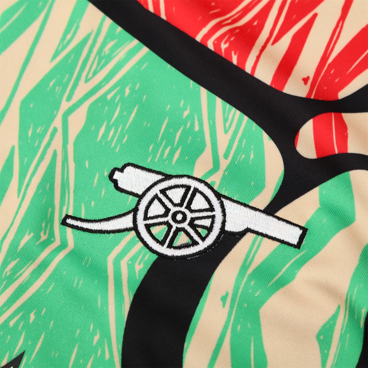 Arsenal 25-26 Training Hoodie Set - Red Green Hoodie and Black Pants - SOCCERDEALSHOP