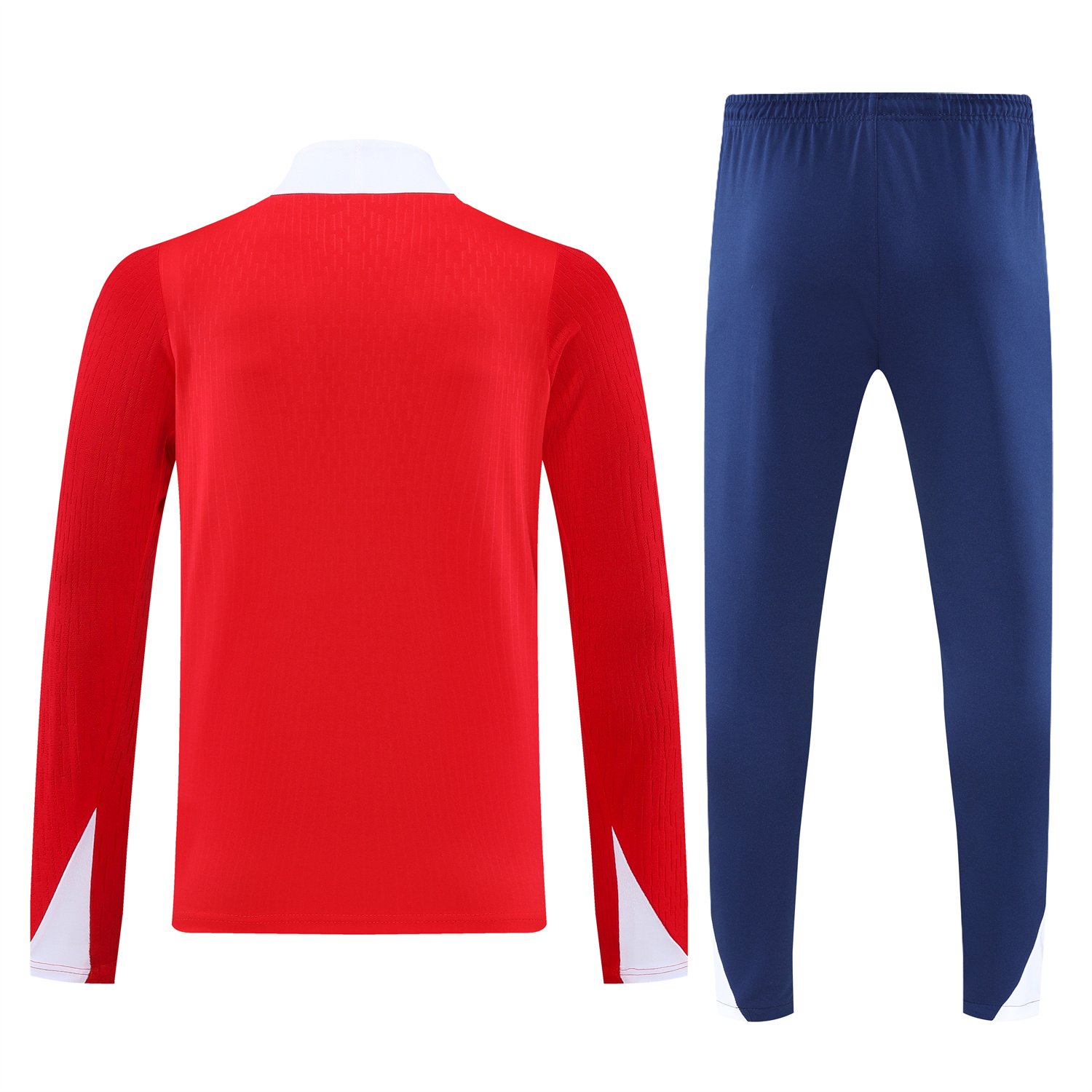 Paris Saint-Germain PSG 25-26 Long Sleeve Training Set - Red Top and Deep Blue Pants - SOCCERDEALSHOP