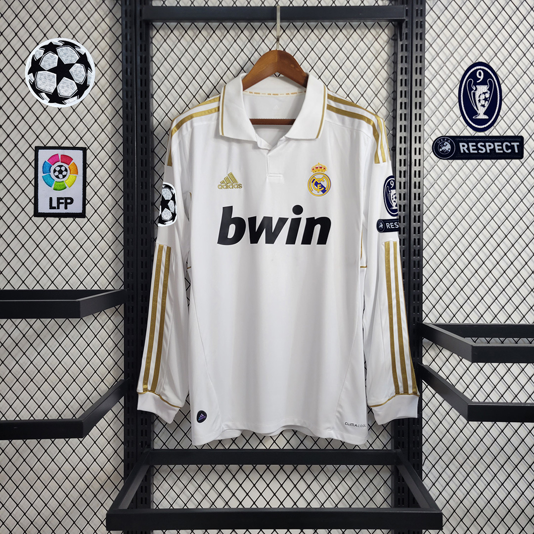Retro Real Madrid 11-12 Home Long Sleeve Jersey - SOCCERDEALSHOP