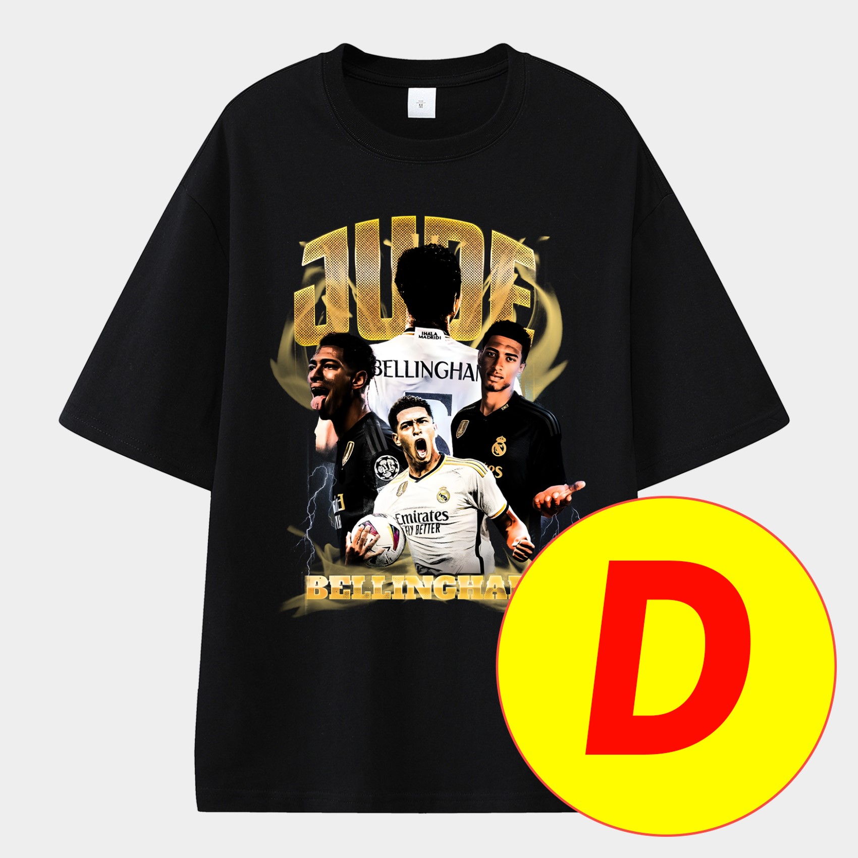 Bellingham Real Madrid England 24-25 25-26 Unisex Pure Cotton T-shirt - SOCCERDEALSHOP