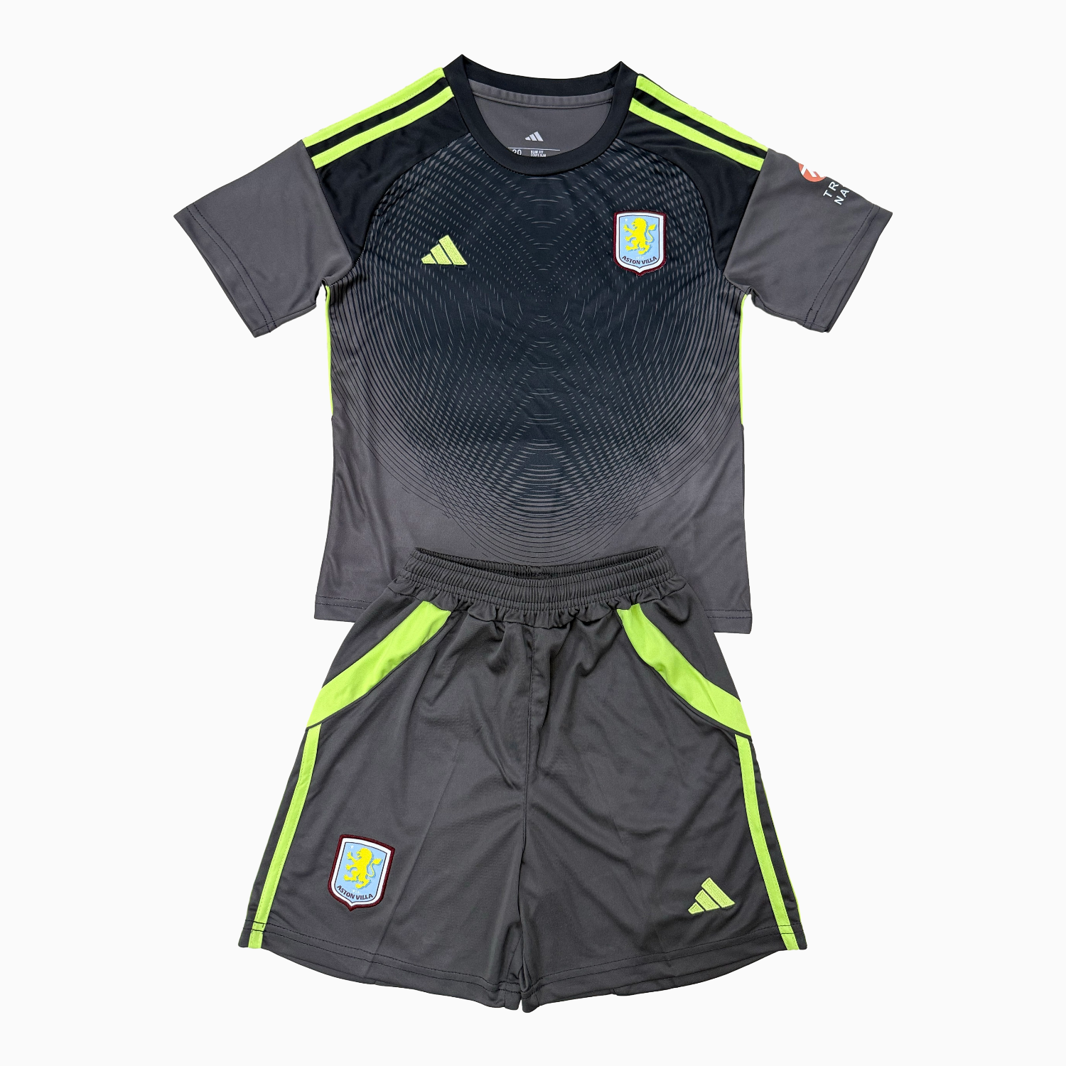Aston Villa 25-26 Black Goalkeeper Kids Kit - SOCCERDEALSHOP