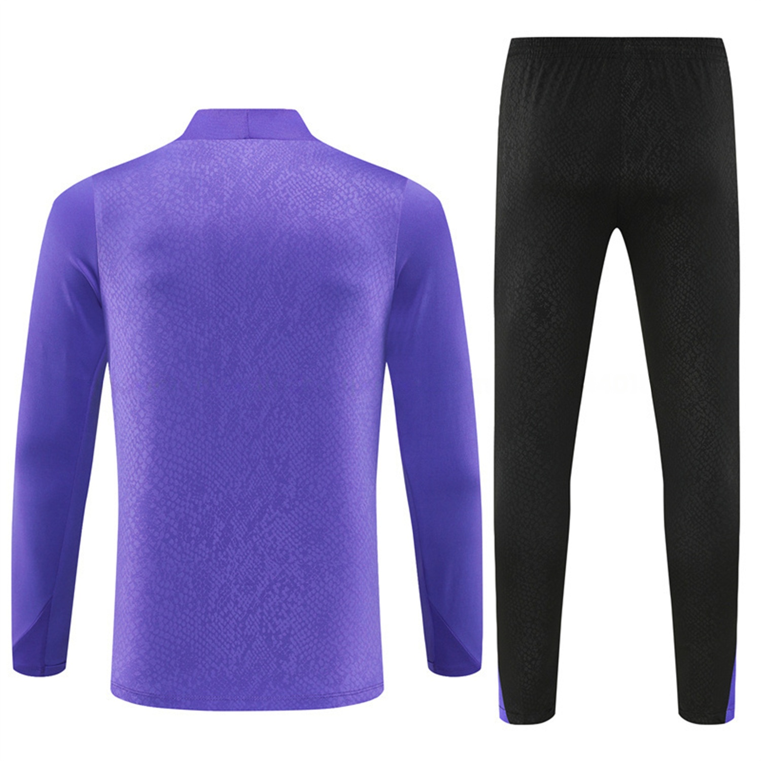 Barcelona 25-26 X KB Kids Long Sleeve Training Set - Purple Top & Black Pants - SOCCERDEALSHOP